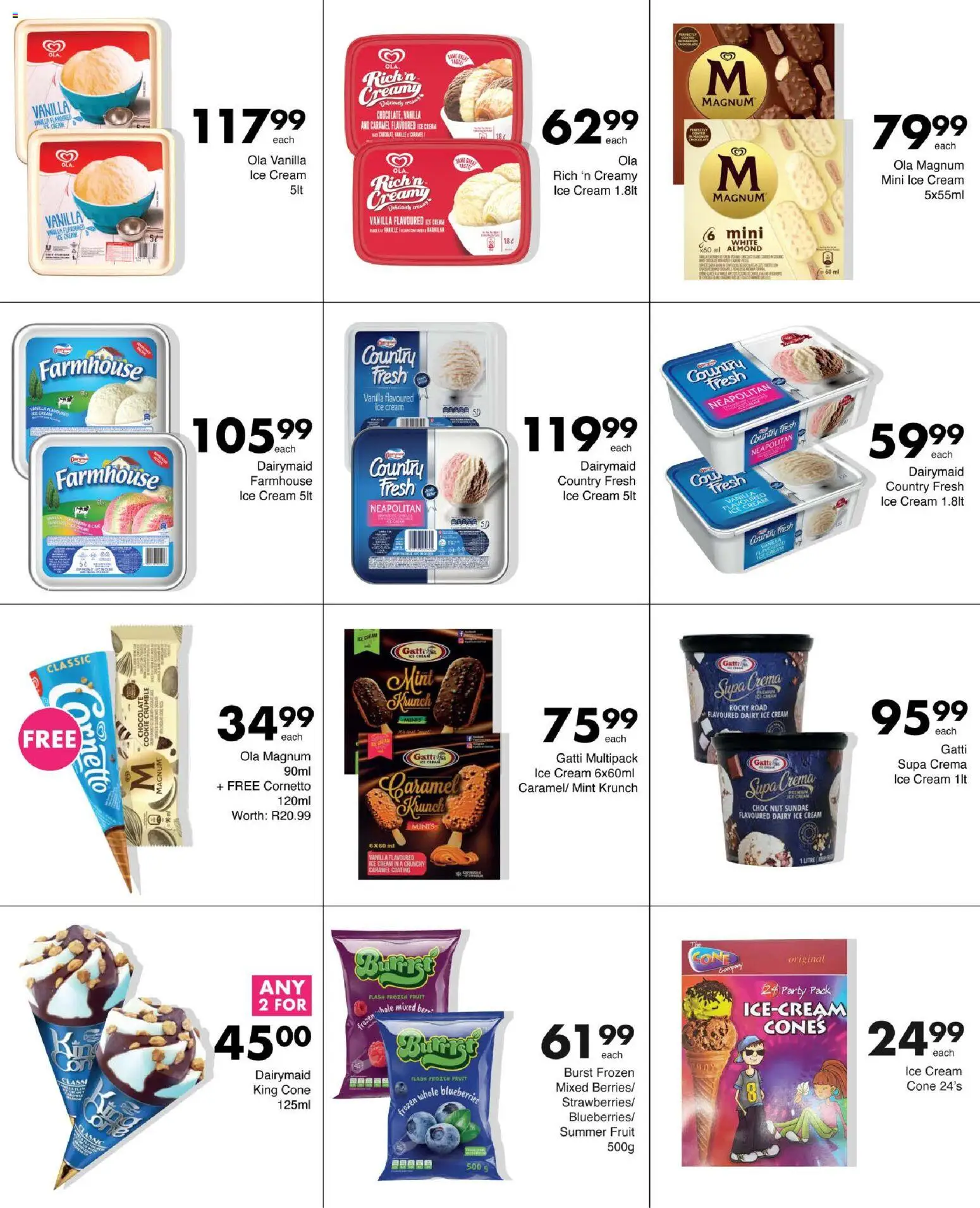 New Save catalogue – valid from 13.11.2025 | Page: 9 | Products: Blueberries, Grifo con filtro, Cream, Ice cream
