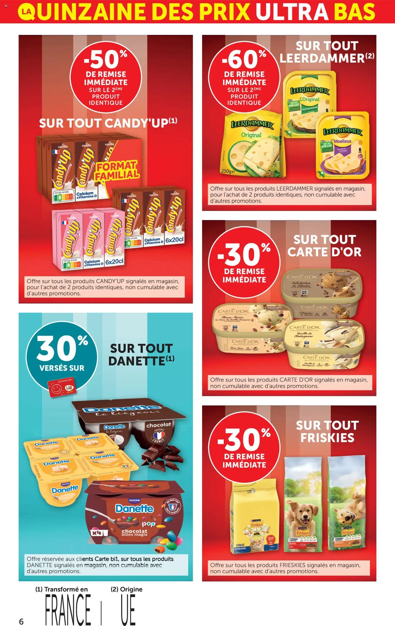 {H1} | Page: 6 | Produits: Rhum, Lait, Café, Chocolat