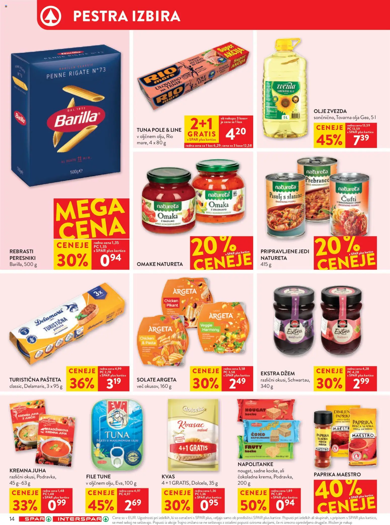 Novi Spar katalog ponudbe – veljaven od 29.10.2025 | Stran: 20 | Izdelki: Tuna, Džem, Kos, Omaka