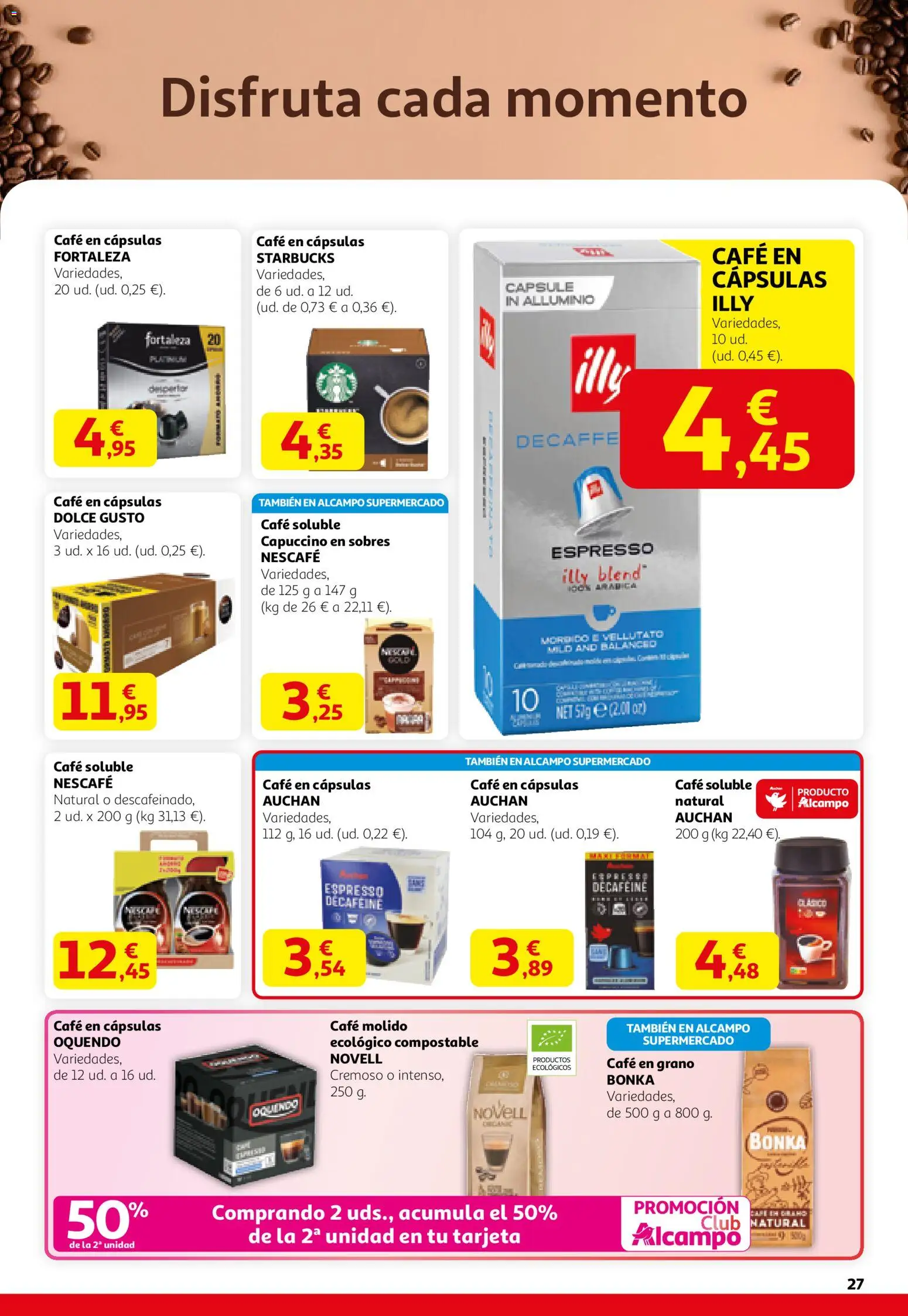 Alcampo -  HG Madrid Unificado │ válido desde el 12.02.2026 | Página: 27 | Productos: Café, Café molido, Café en cápsulas, Café en grano