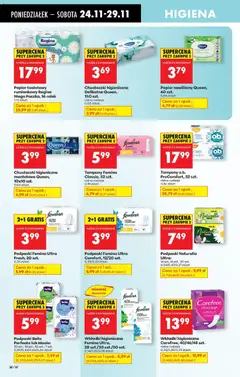 Pogląd oferty "Podpaski Femina Ultra Fresh, 20 szt., Podpaski Femina Ultra Fresh, 20 szt." - ważna od 24.11.2025 | Strona: 82