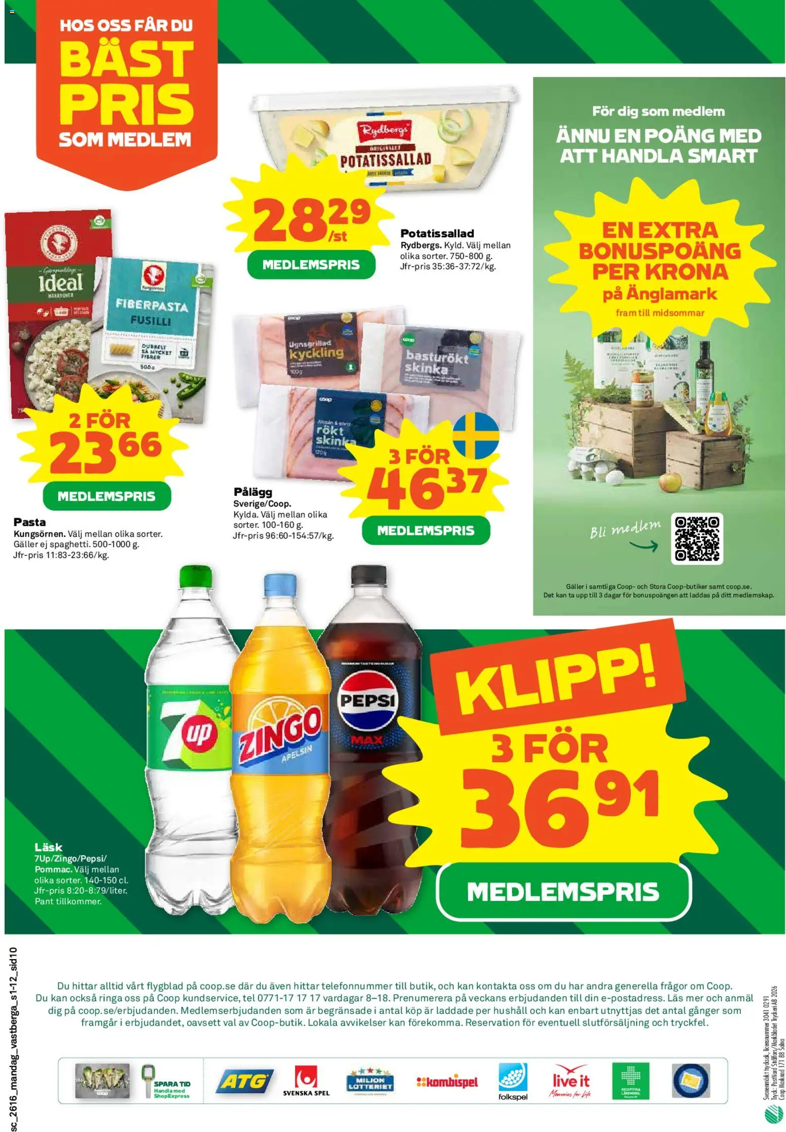 Coop Forum reklamblad aktuell från 13.04.2026 | Sida: 10 | Produkter: Zingo, Galler, Skinka, Apelsin