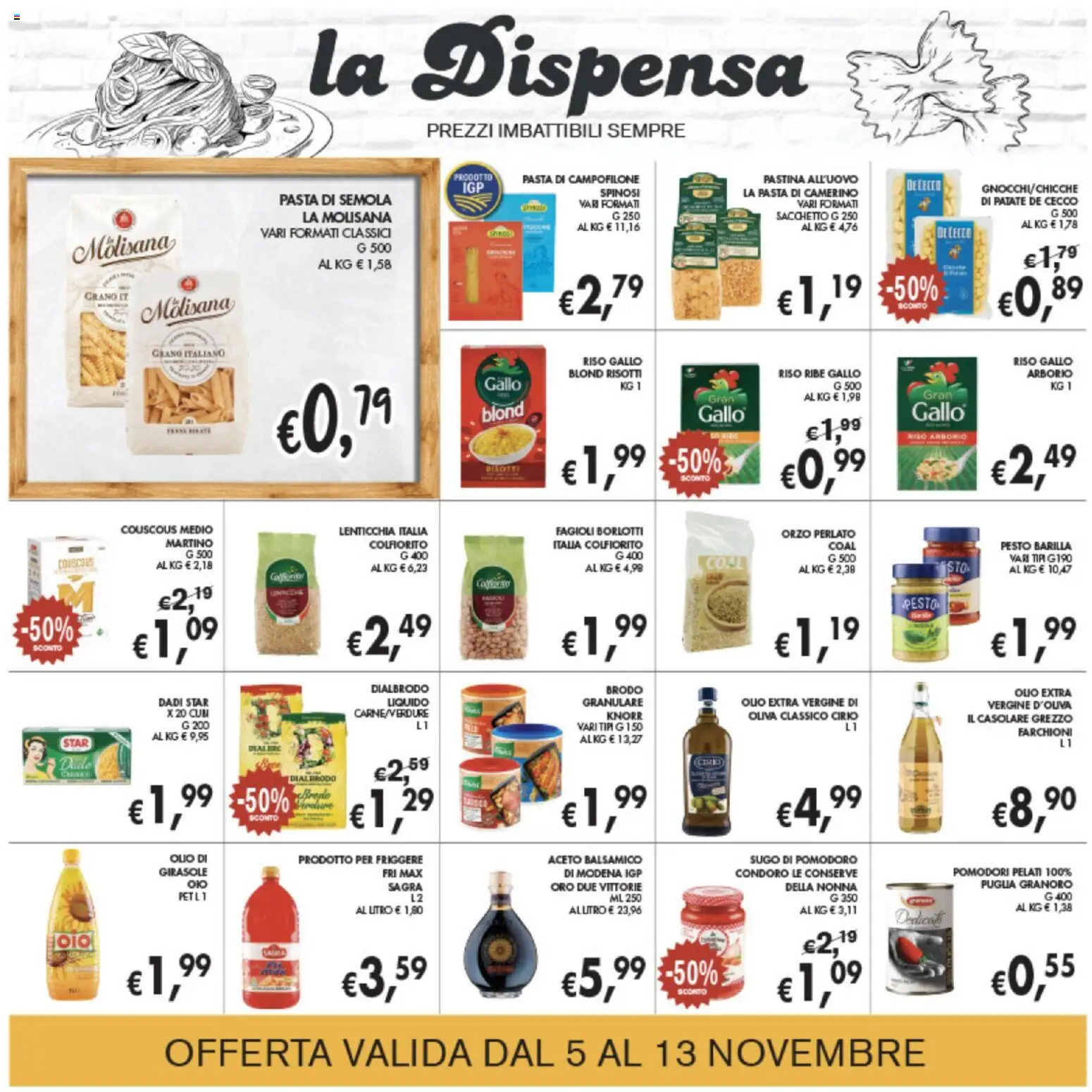 Volantino Coal del 05.11.2025 | Pagina: 13 | Prodotti: Olio, Pomodori, Pesto, Aceto