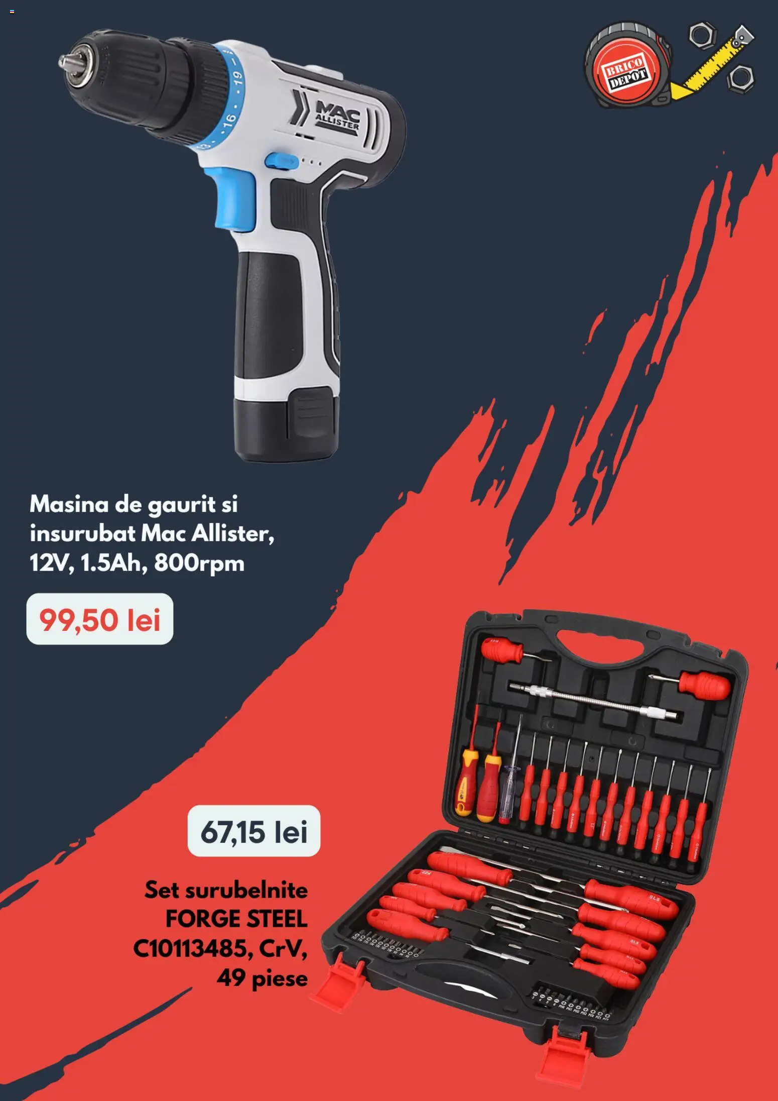 Noul catalog Brico Depot – valabil de la 15.01.2026 | Pagină: 6 | Produse: Mașină de găurit