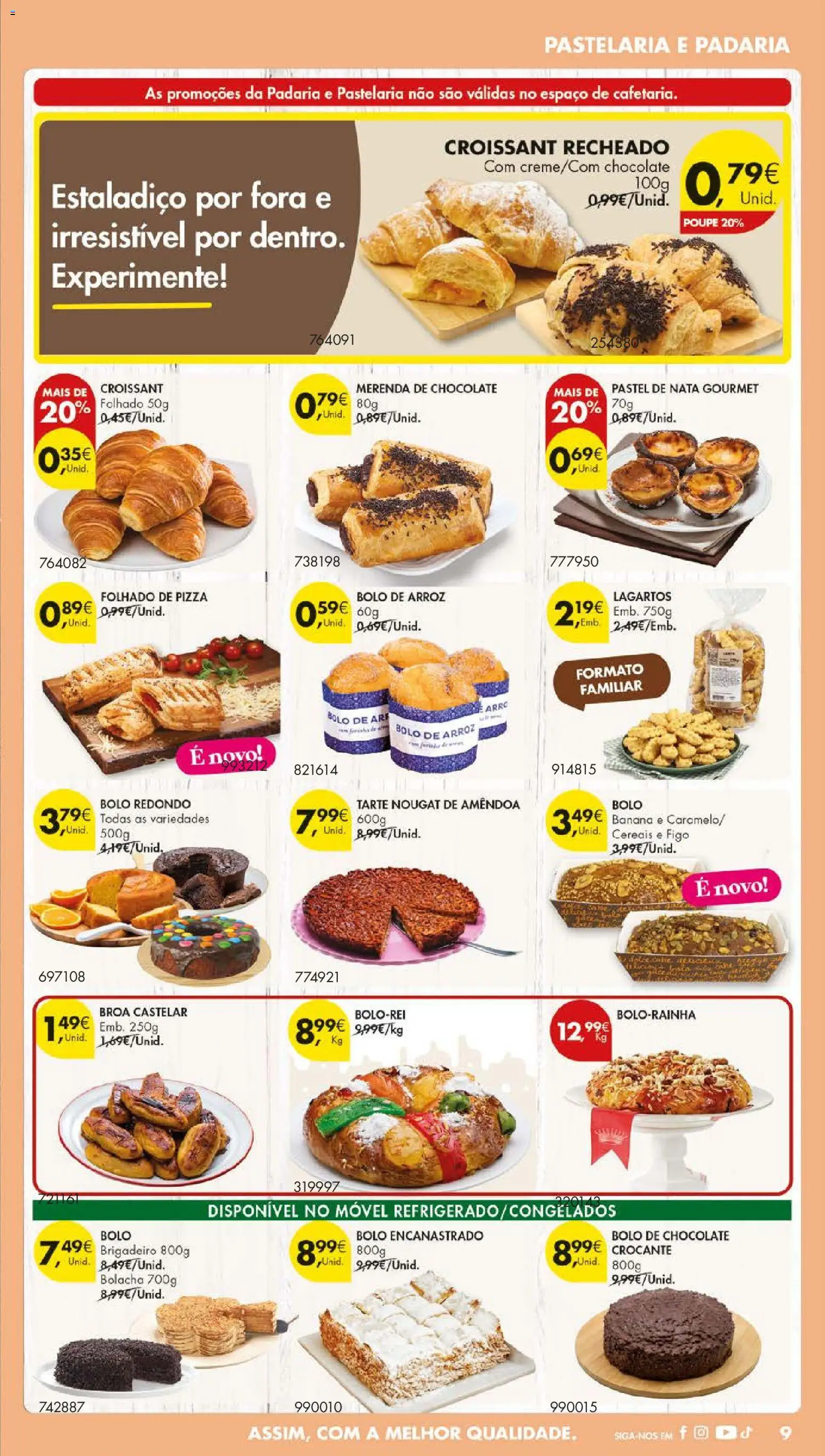 Pingo Doce folheto │ válido de 28.10.2025 | Página: 9 | Produtos: Bolo, Chocolate, Pizza, Cereais