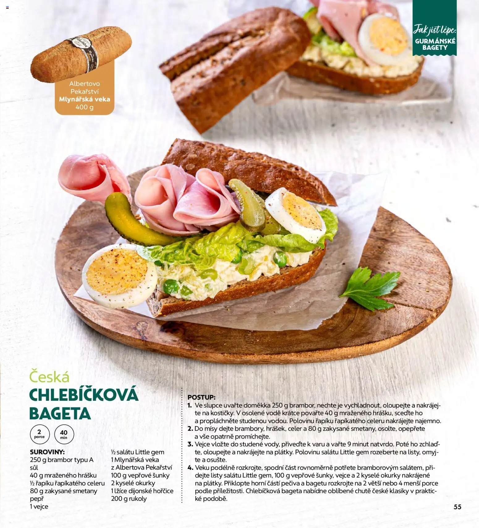 Albert magazín od 01.02.2026 | Strana: 55 | Produkty: Veka, Vejce, Bageta, Bagety