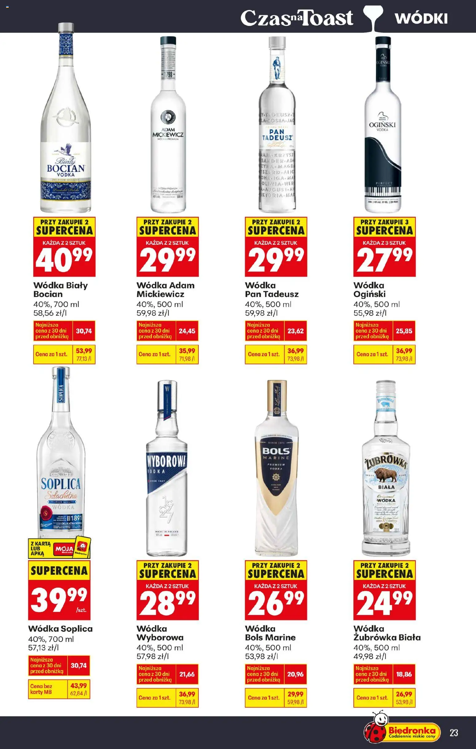 Biedronka gazetka - Czas na toast od 12.01.2026 | Strona: 25 | Produkty: Ogiński, Soplica wódka, Wódka Ogiński, Wódka bocian