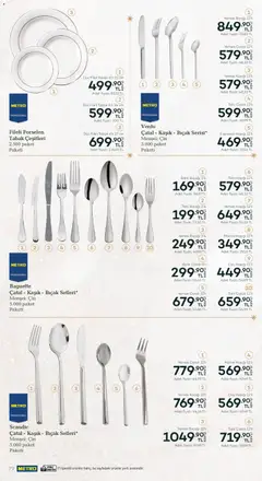 01.12.2025 tarihinden itibaren geçerli olan Metro kataloğu önizlemesi | Sayfa: 79 | Ürünler: Çatal, Kahve, Çay, Cin