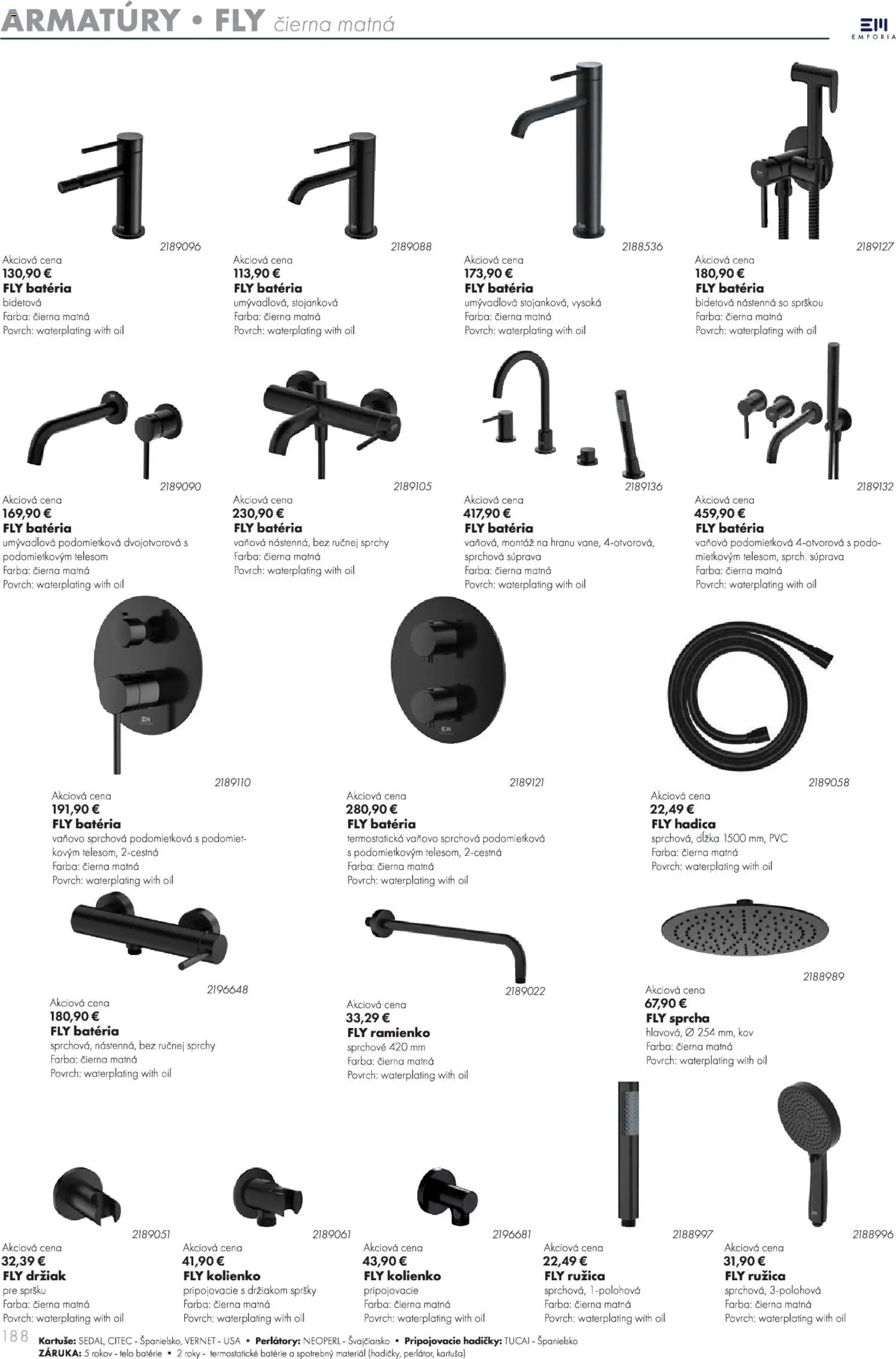 Nové Ingema akcie – leták je platný od 29.10.2025 | Strana: 190 | Produkty: Batéria, Sprcha