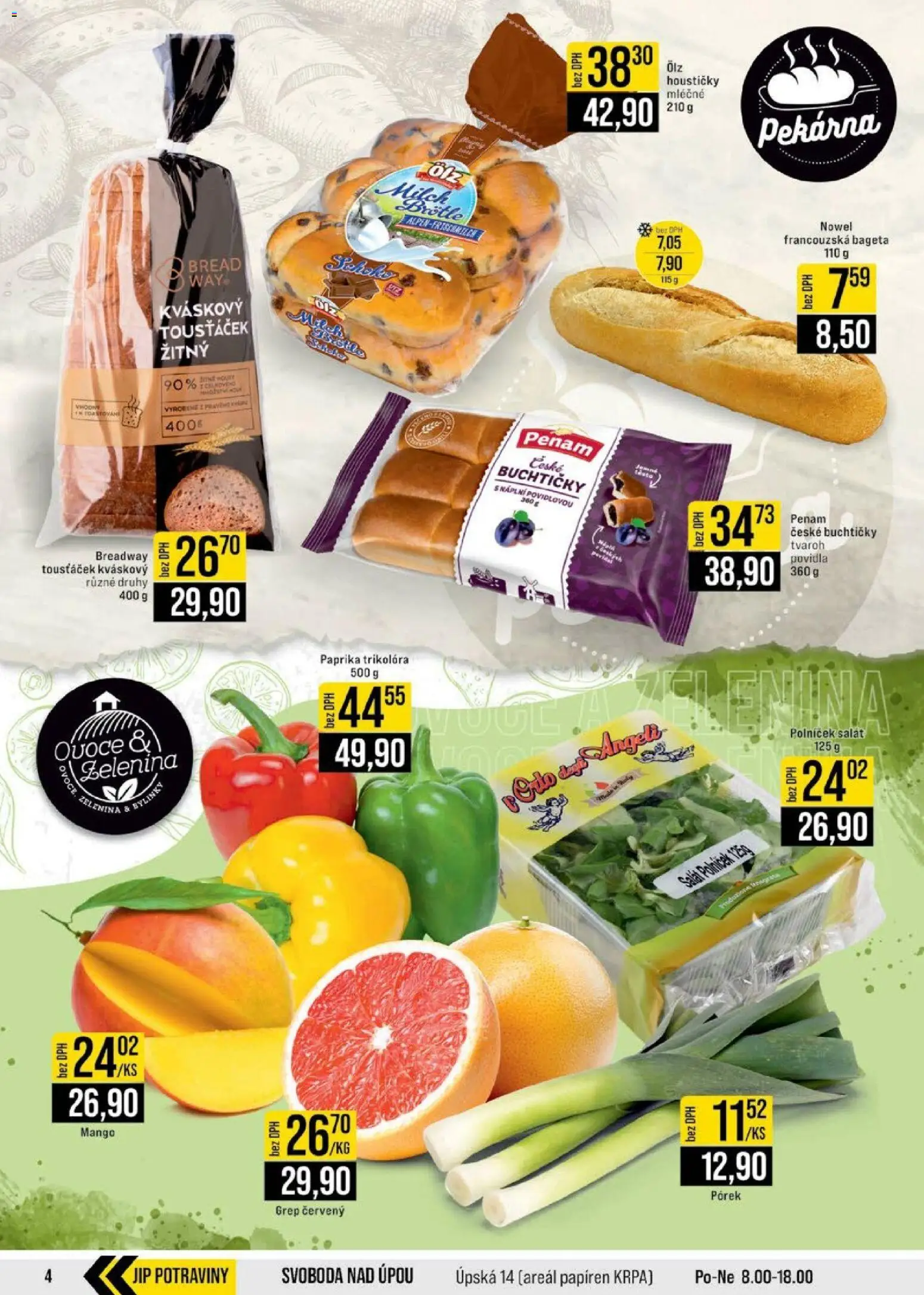 Jip leták - Cash & Carry od 28.01.2026 | Strana: 4 | Produkty: Povidla, Salát, Polníček, Potraviny