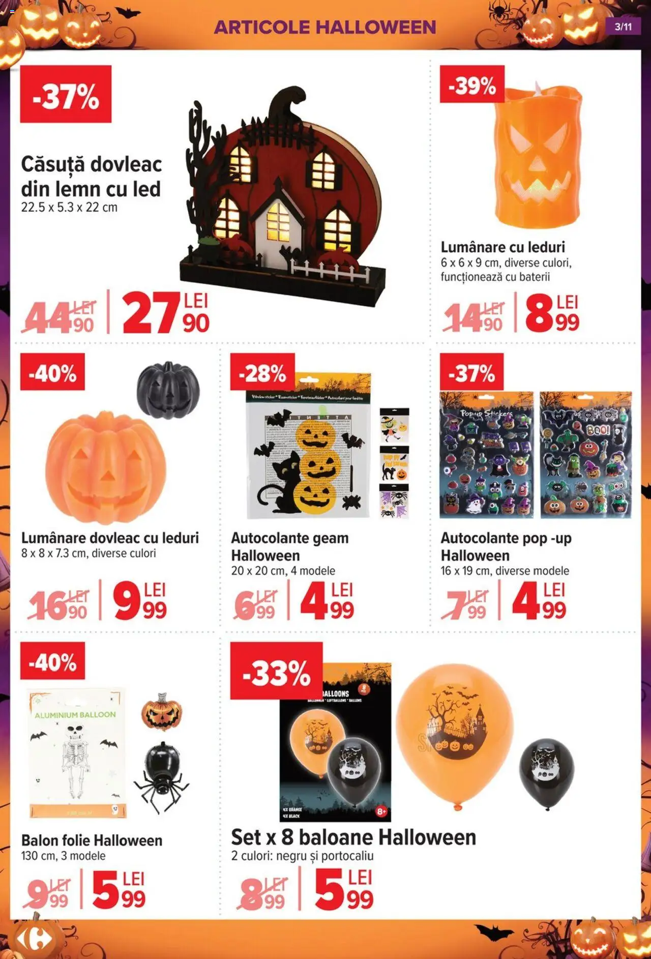 Noul catalog Carrefour – valabil de la 15.10.2025 | Pagină: 3 | Produse: Dovleac, Babak, Lumânare, Baterii