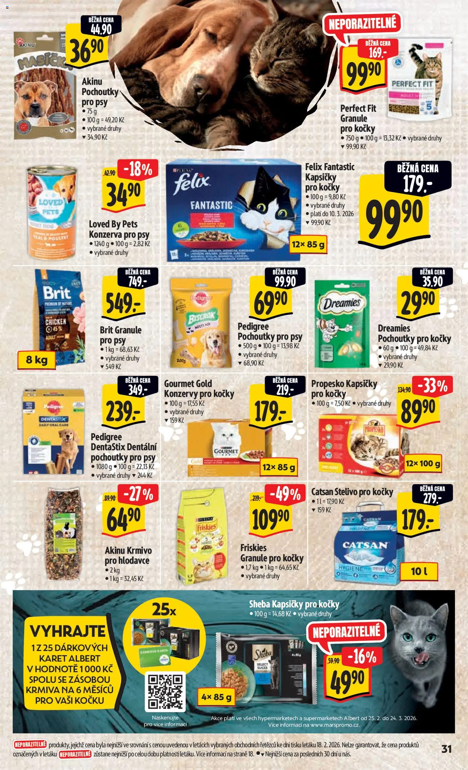 Albert leták - Hypermarket od 25.02.2026 | Strana: 37 | Produkty: Propesko, Gourmet Gold, Konzervy pro kočky, Catsan stelivo