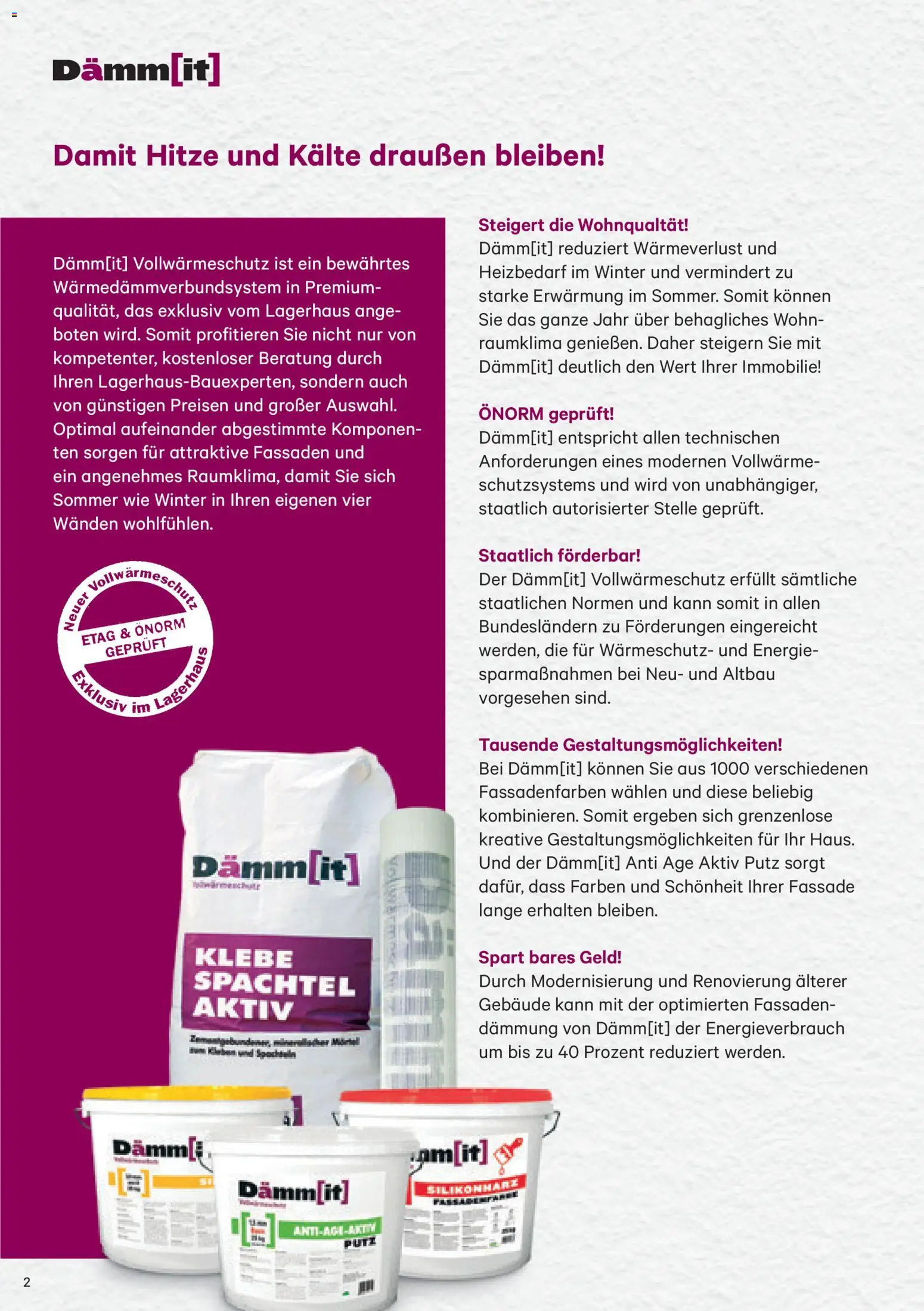Lagerhaus Dämm[it] Folder gültig ab 02.01.2026 | Seite: 2