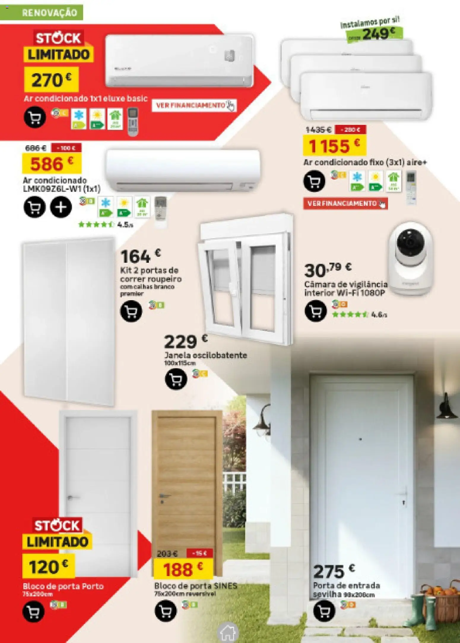 Leroy Merlin Arquipélago da Madeira │ válido de 26.03.2026 | Página: 17 | Produtos: Ar condicionado, Roupeiro, Janela, Portas