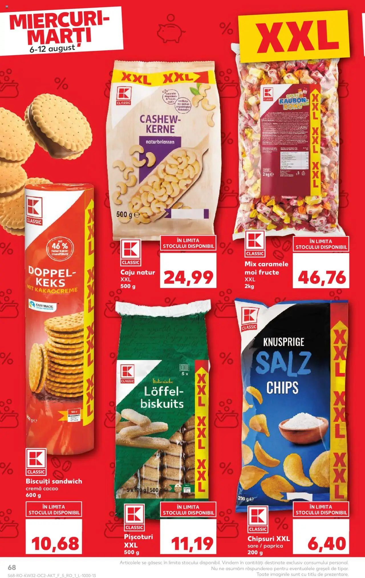 Catalog Kaufland - Tulcea – valabil de la 06.08.2025 | Pagină: 68 | Produse: Cremă, Chipsuri, Fructe, Caramele
