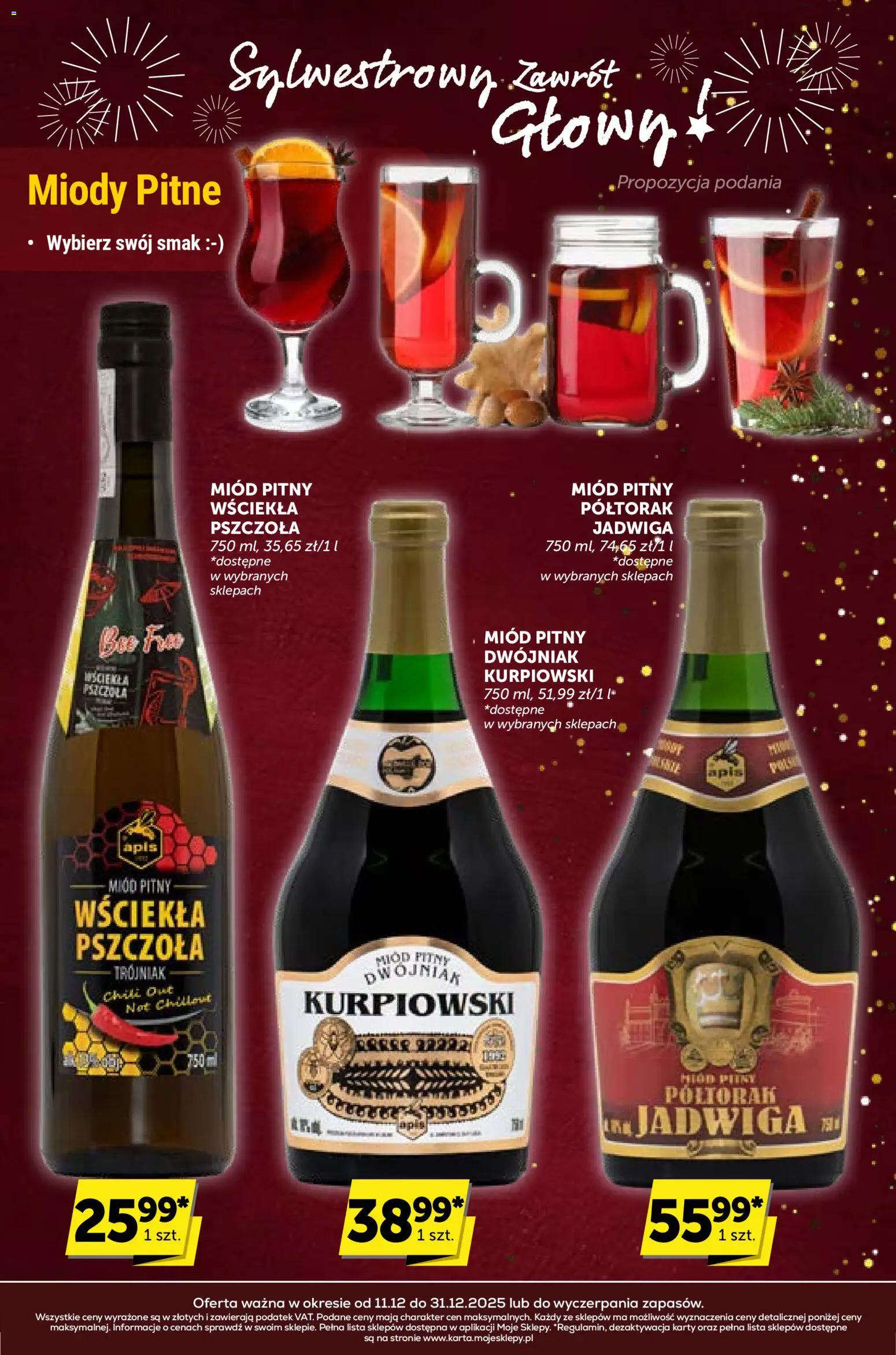 Groszek Gazetka - Sylwestrowy Zawrót Głowy od 11.12.2025 | Strona: 17 | Produkty: Miód, Miód pitny