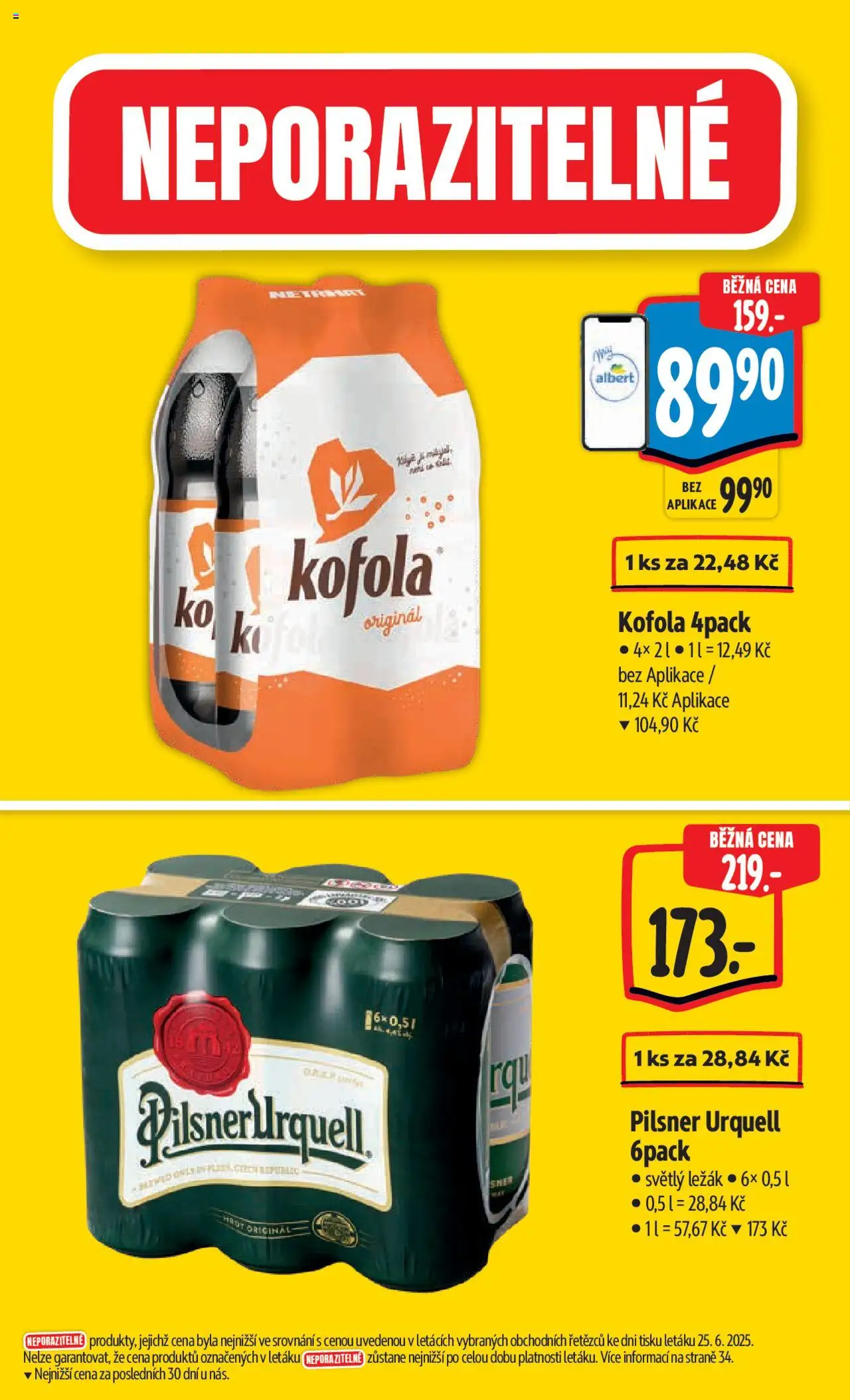 Albert leták - Hypermarket od 02.07.2025 | Strana: 4 | Produkty: Pilsner, Kofola, Pilsner Urquell