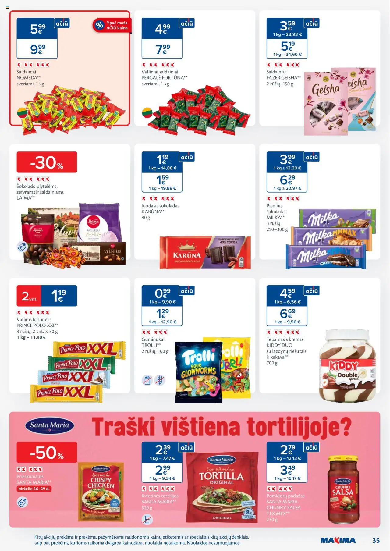 MAXIMA leidinys│galioja nuo 24.06.2025 | Puslapis: 35 | Prekių: Kremas, Vištiena, Guminukai, Saldainiai