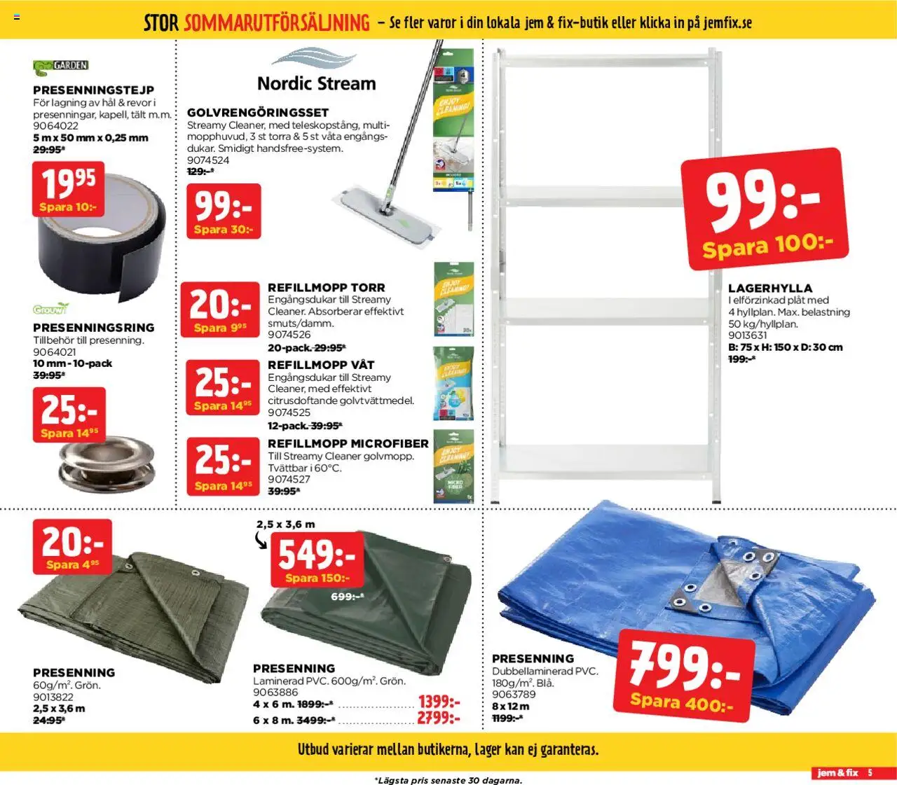Jem & Fix reklamblad aktuell från 04.08.2025 | Sida: 5 | Produkter: Tält