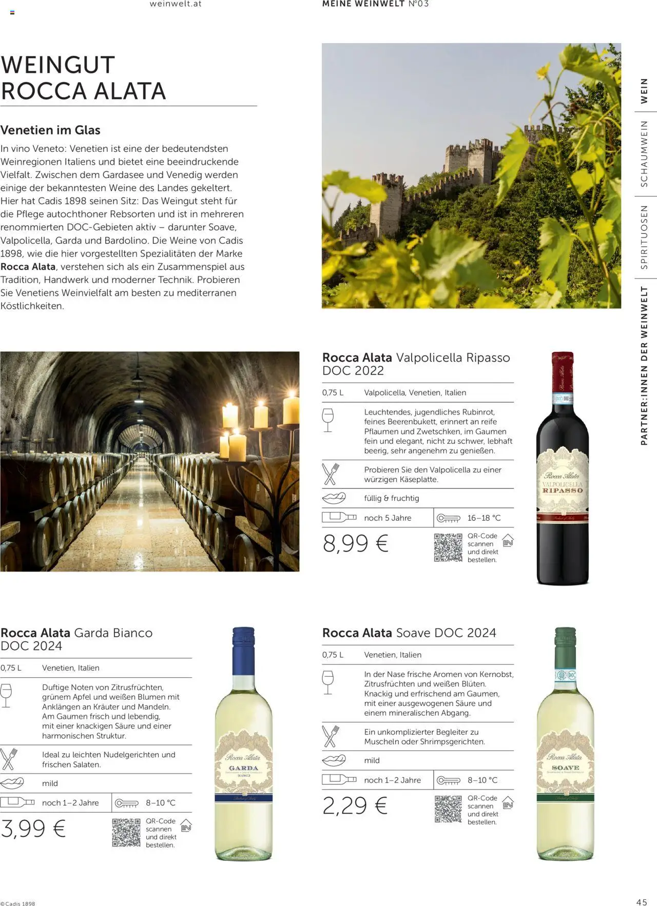 Interspar Weinwelt Magazin Ausgabe Herbst gültig ab 10.09.2025 | Seite: 45 | Produkte: Mango, Wein, Äpfel