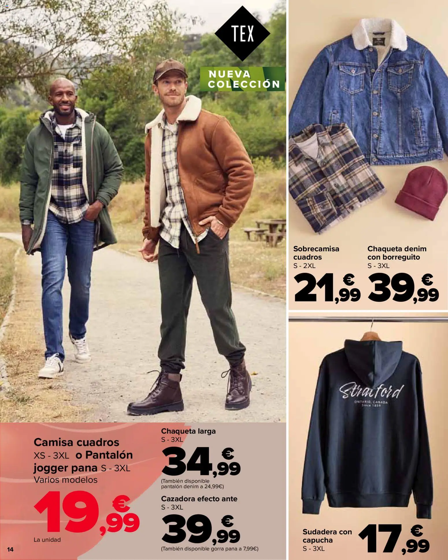 Carrefour - Colección Otoňo │ válido desde el 23.10.2025 | Página: 14 | Productos: Camisa, Sudadera, Chaqueta