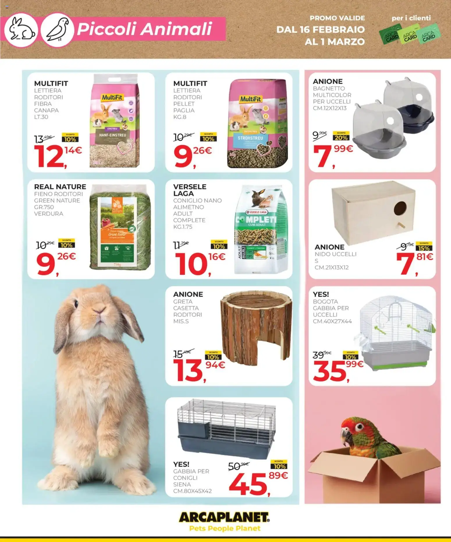 Volantino Arcaplanet del 16.02.2026 | Pagina: 32 | Prodotti: Pellet, Bagnetto