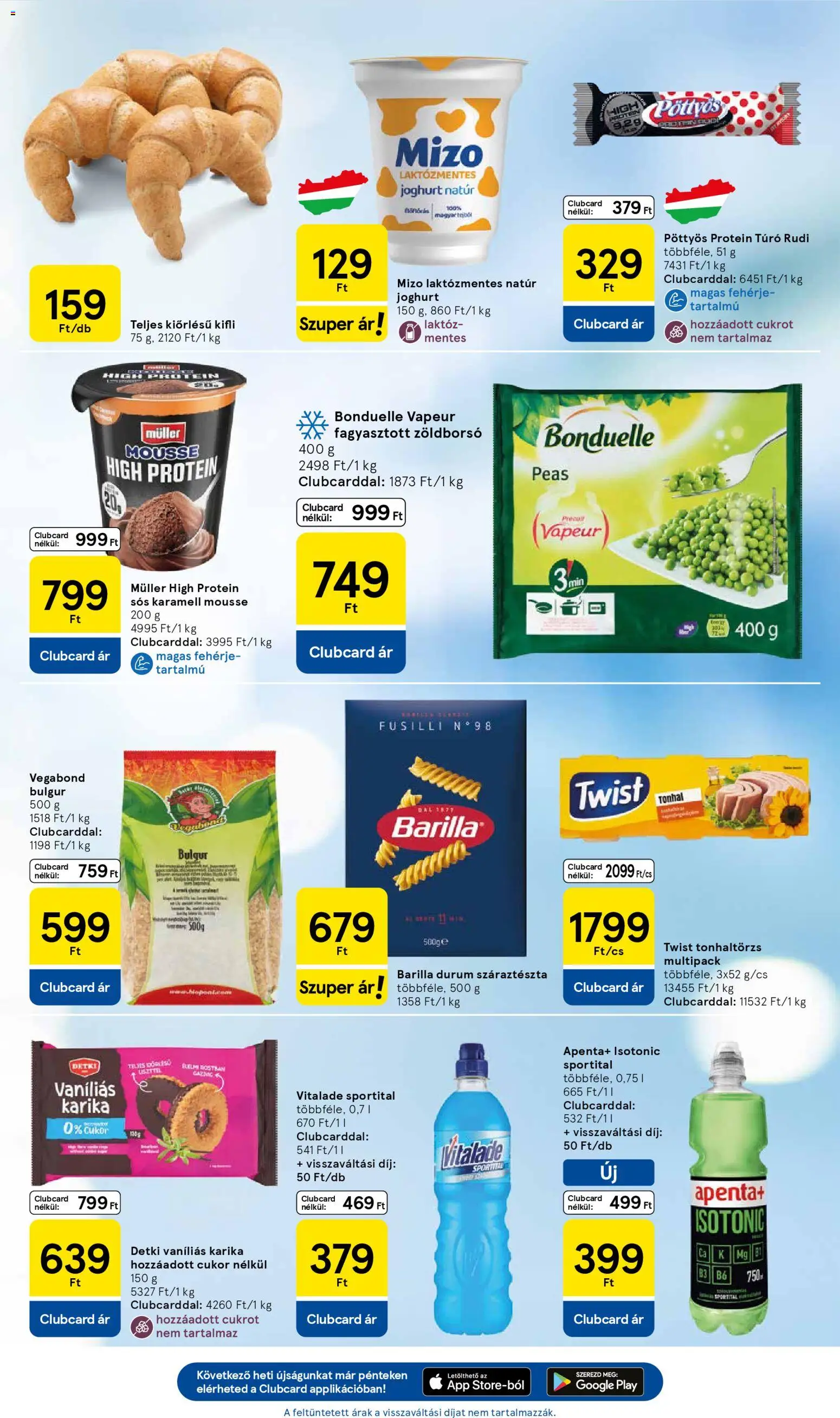 Tesco akciós ujság - amely érvényes a következő dátumtól: 15.01.2026 | Oldal: 5 | Termékek: Zöldborsó, Kifli, Fehérje, Bulgur