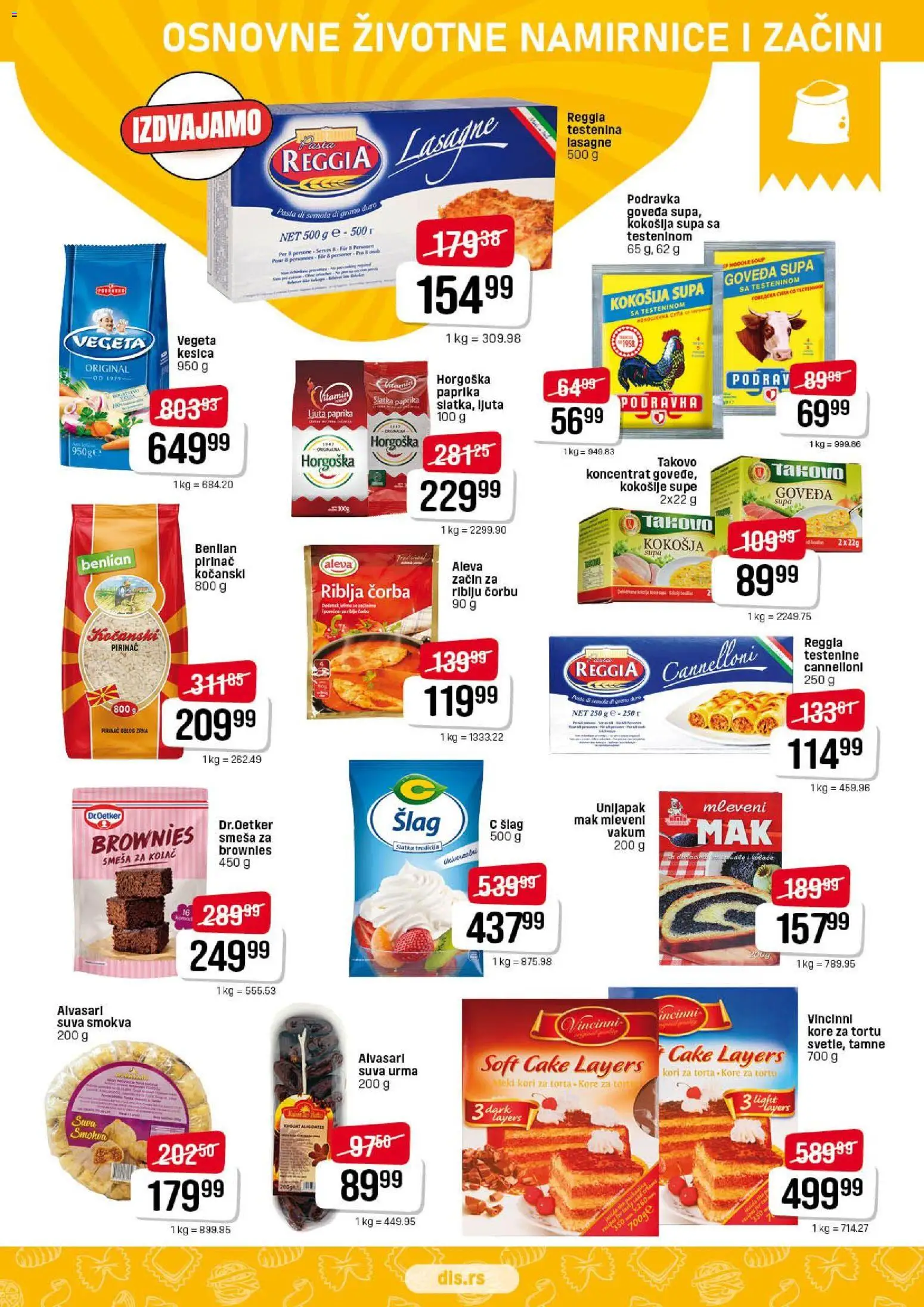 Super DIS katalog - važi od 21.12.2025 | Strana: 7 | Proizvode: Šlag, So, Kore za tortu, Pirinač