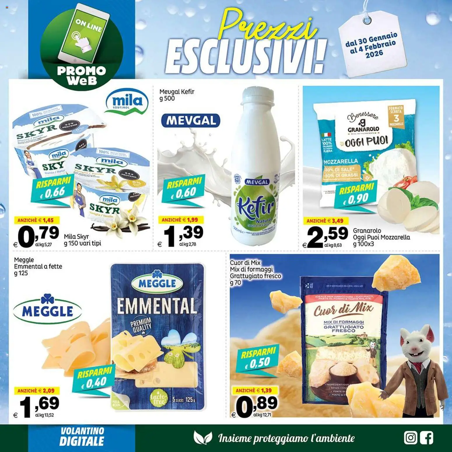 Volantino Elite Supermercati del 30.01.2026 | Pagina: 2 | Prodotti: Sale, Mozzarella, Latte, Emmental