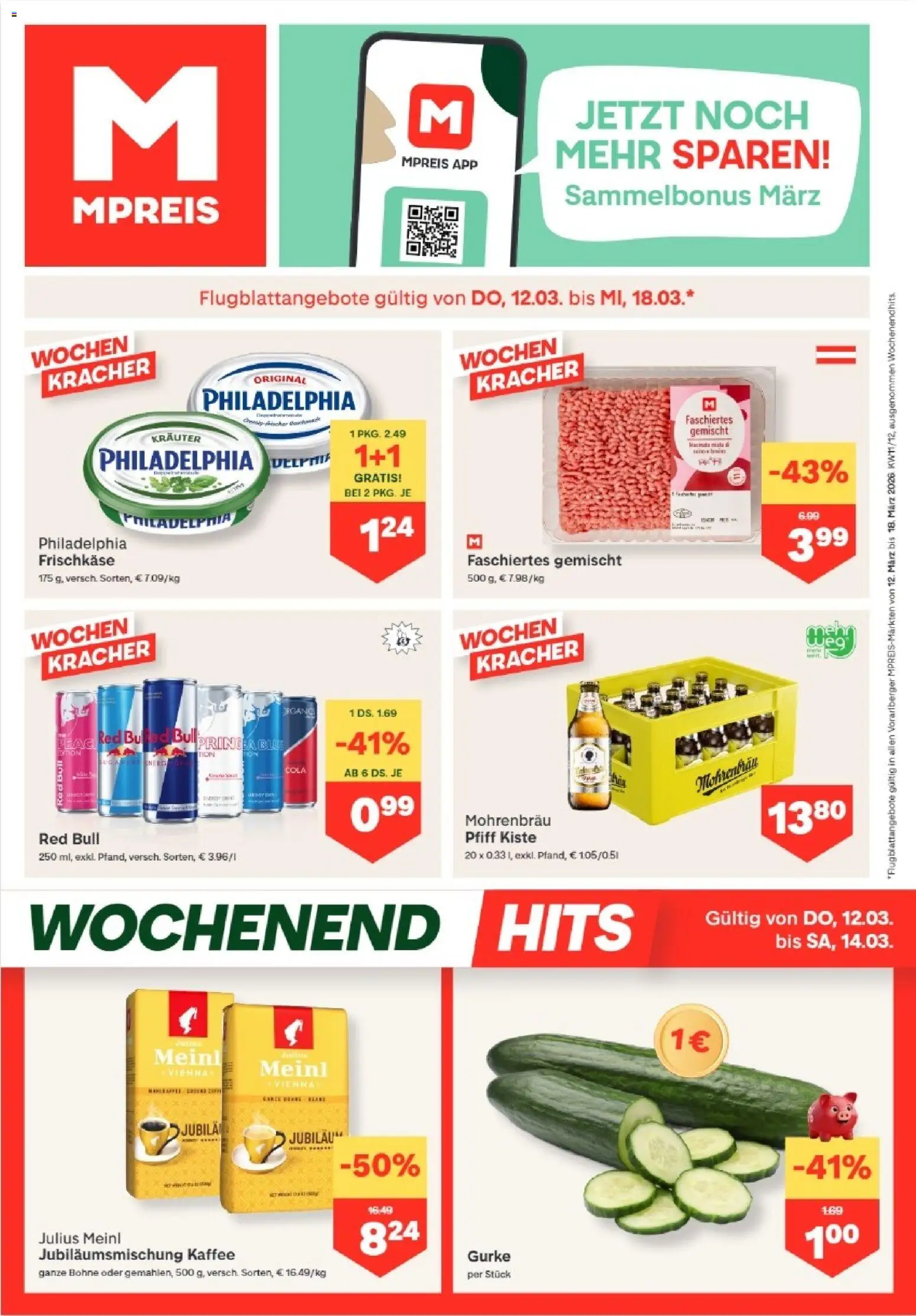 MPREIS Hohenems gültig ab 12.03.2026 | Seite: 1 | Produkte: Kaffee