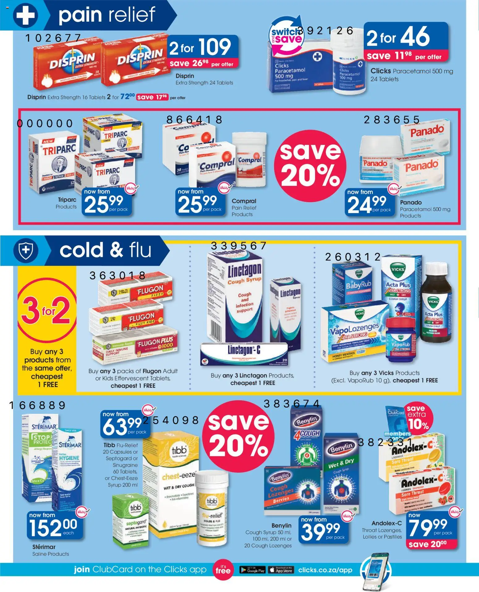 New Clicks catalogue – valid from 25.02.2026 | Page: 22 | Products: Cough syrup, Lozenges, Syrup