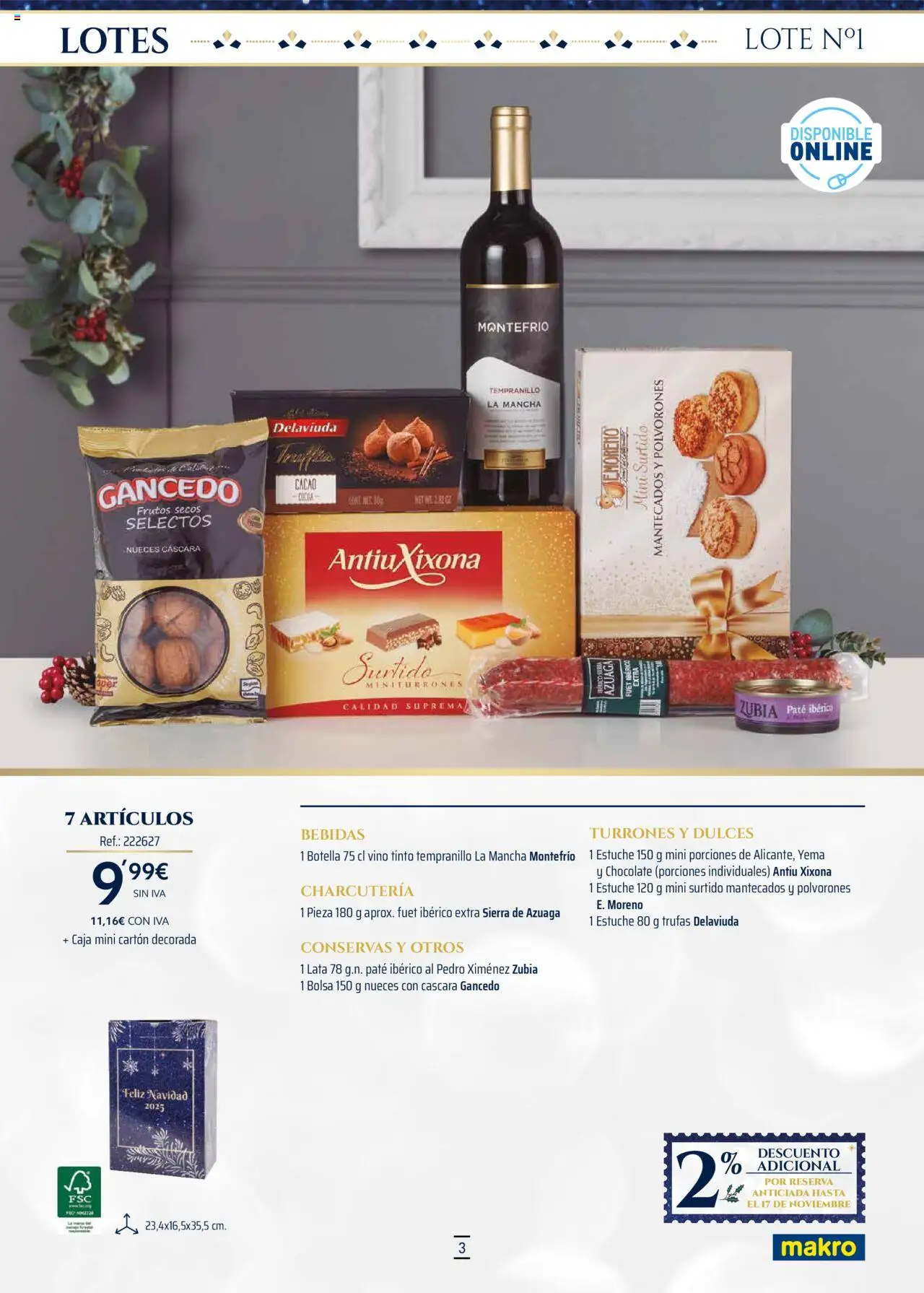 Makro - Lotes y cestas Norte 2 │ válido desde el 04.10.2025 | Página: 3 | Productos: Chocolate, Vino, Paté, Caja