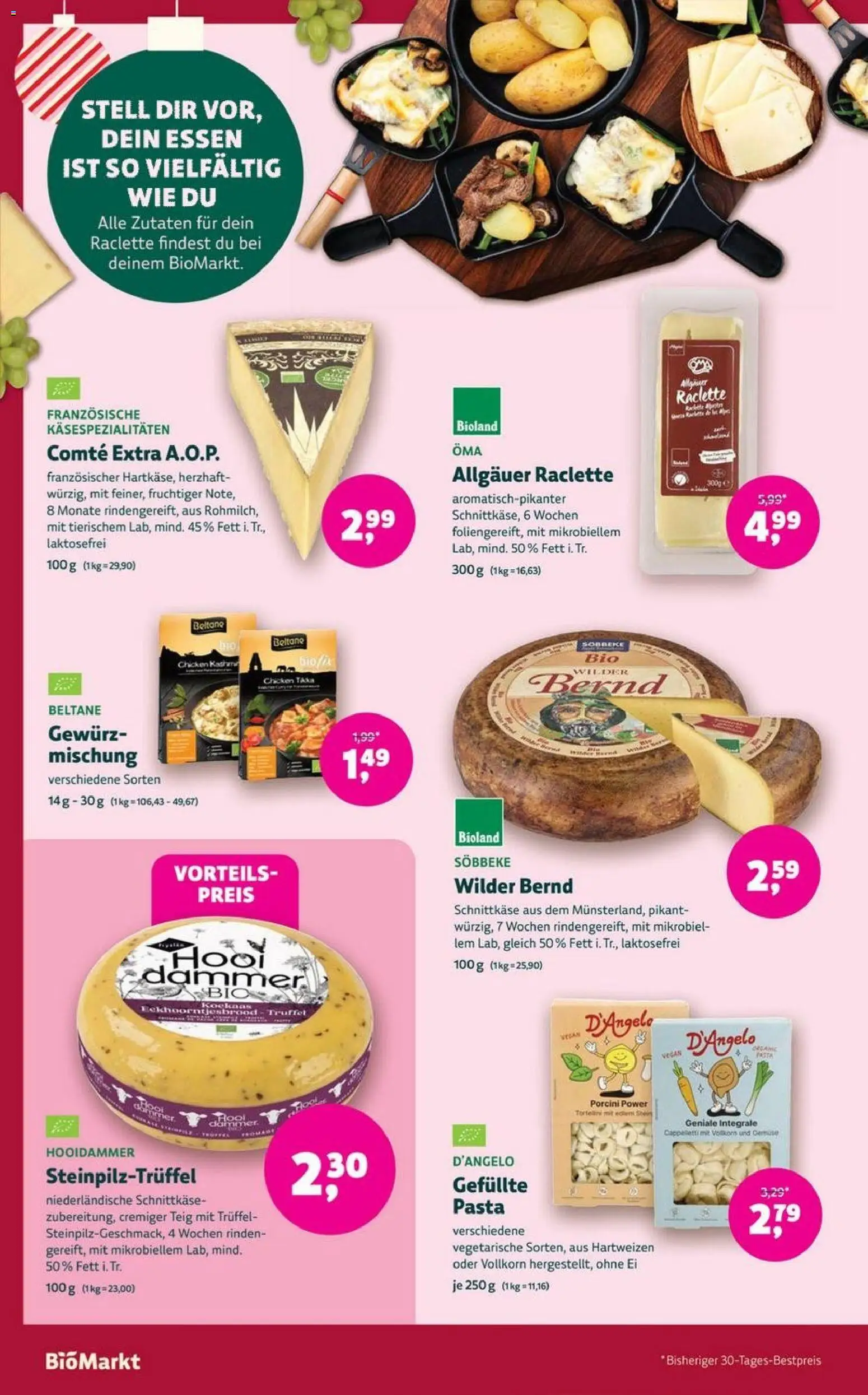 Denns BioMarkt Angebote – gültig ab 03.12.2025 | Seite: 4 | Produkte: Gemüse, Pasta, Raclette