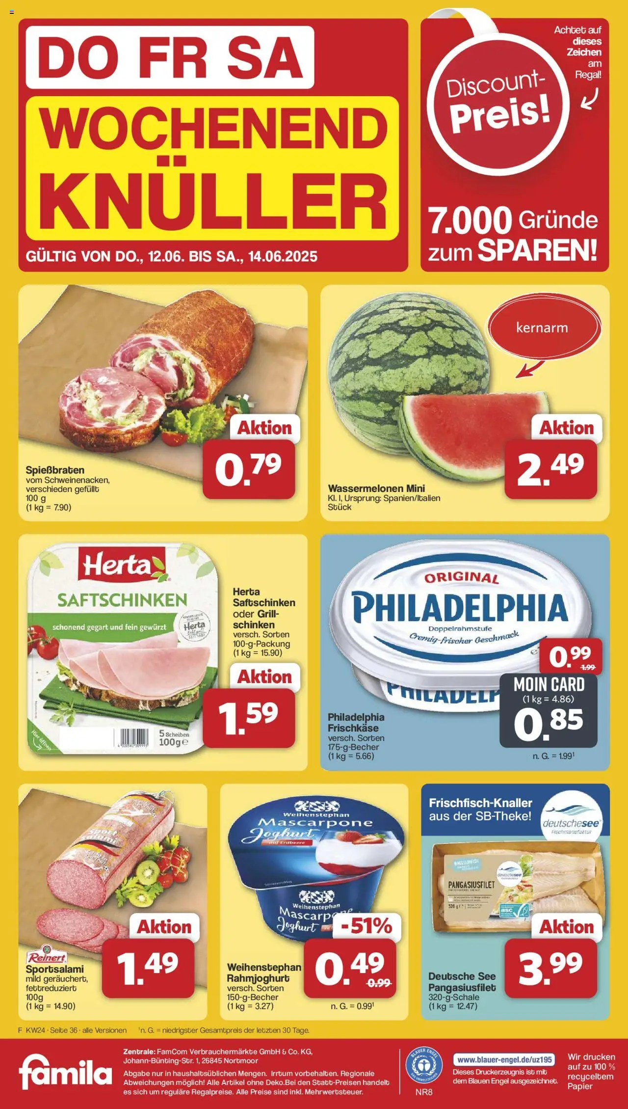 Famila Nordwest Prospekt 	 - gültig ab dem 10.06.2025 | Seite: 47 | Produkte: Mascarpone, Joghurt, Philadelphia, Frischkase