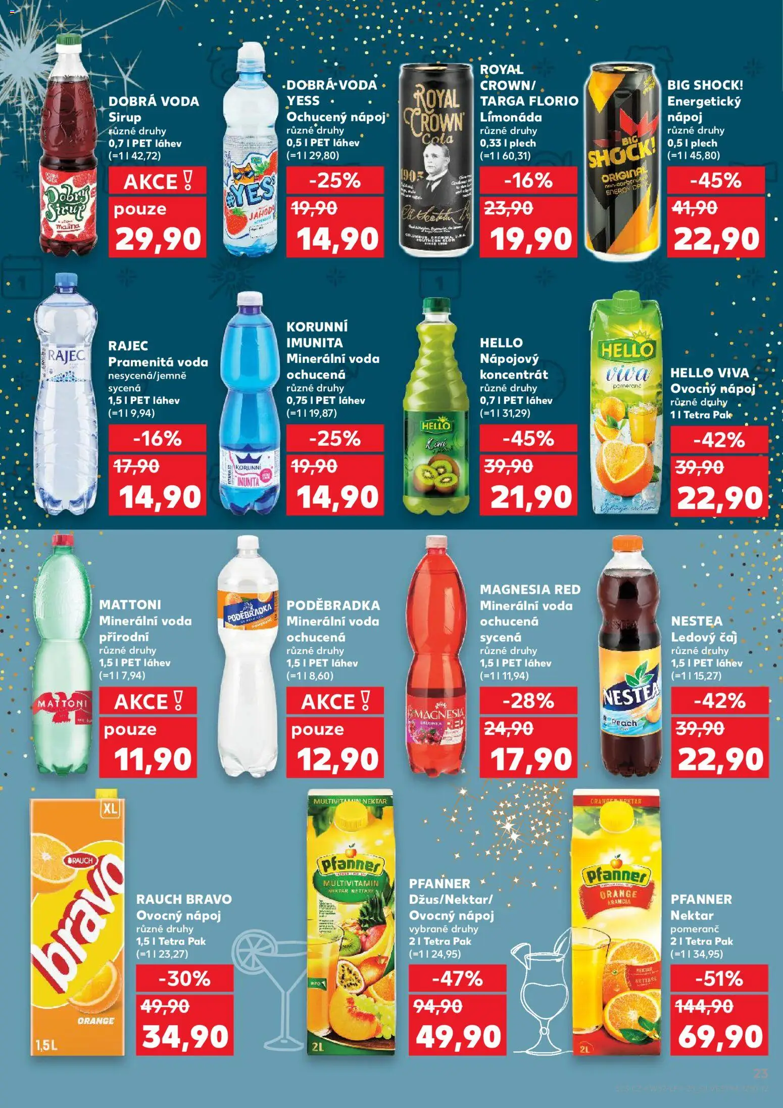 Kaufland leták - Ostrava od 27.12.2025 | Strana: 23 | Produkty: Magnesia, Energetický nápoj, Plech, Ledový čaj Nestea