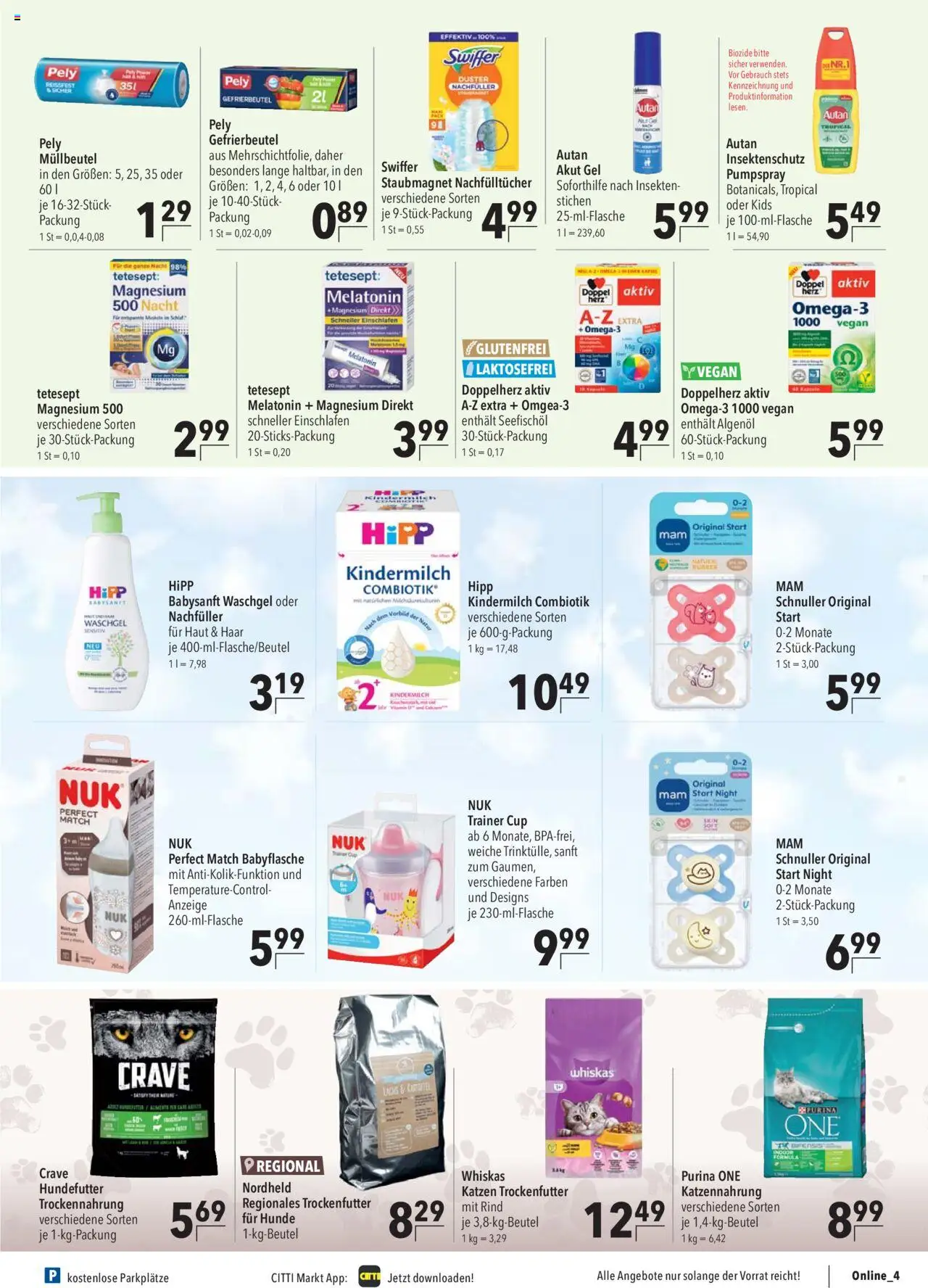 CITTI Markt Prospekt 	 - gültig ab dem 13.08.2025 | Seite: 17 | Produkte: Purina one, Lachs, Swiffer, Whiskas