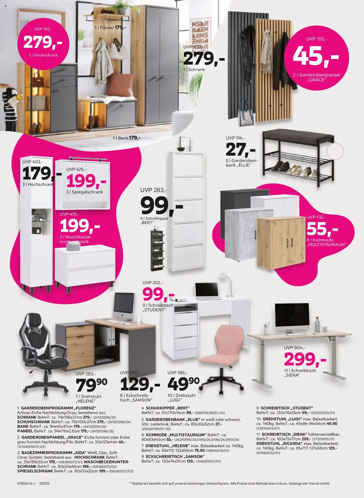 Mömax Prospekt 	 – gültig ab 13.04.2026 | Seite: 8 | Produkte: Kommode, Tisch, Schrank, Schuhkipper