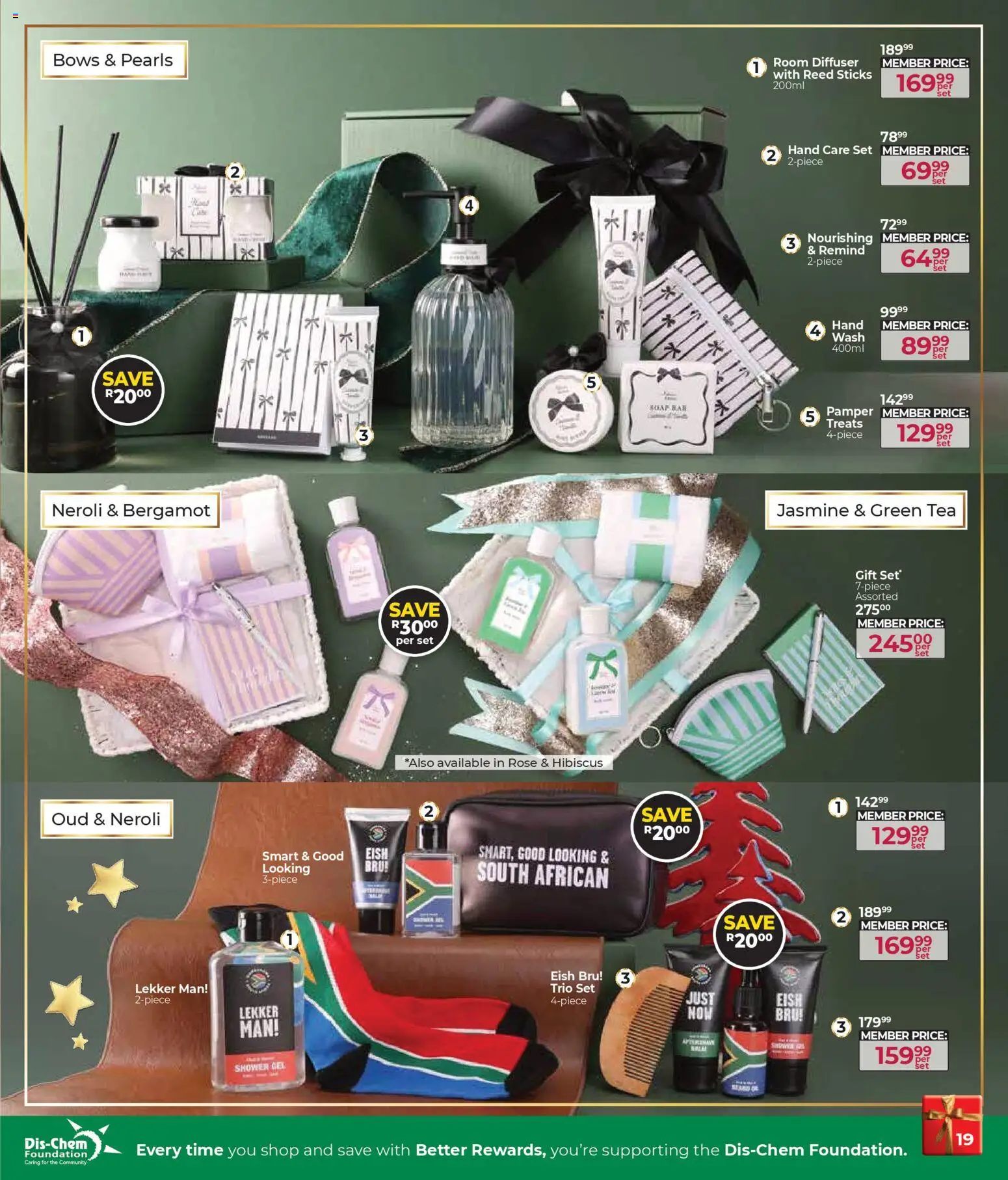 New Dis-Chem catalogue – valid from 29.10.2025 | Page: 19 | Products: Shower, Foundation, Tea, Shower gel