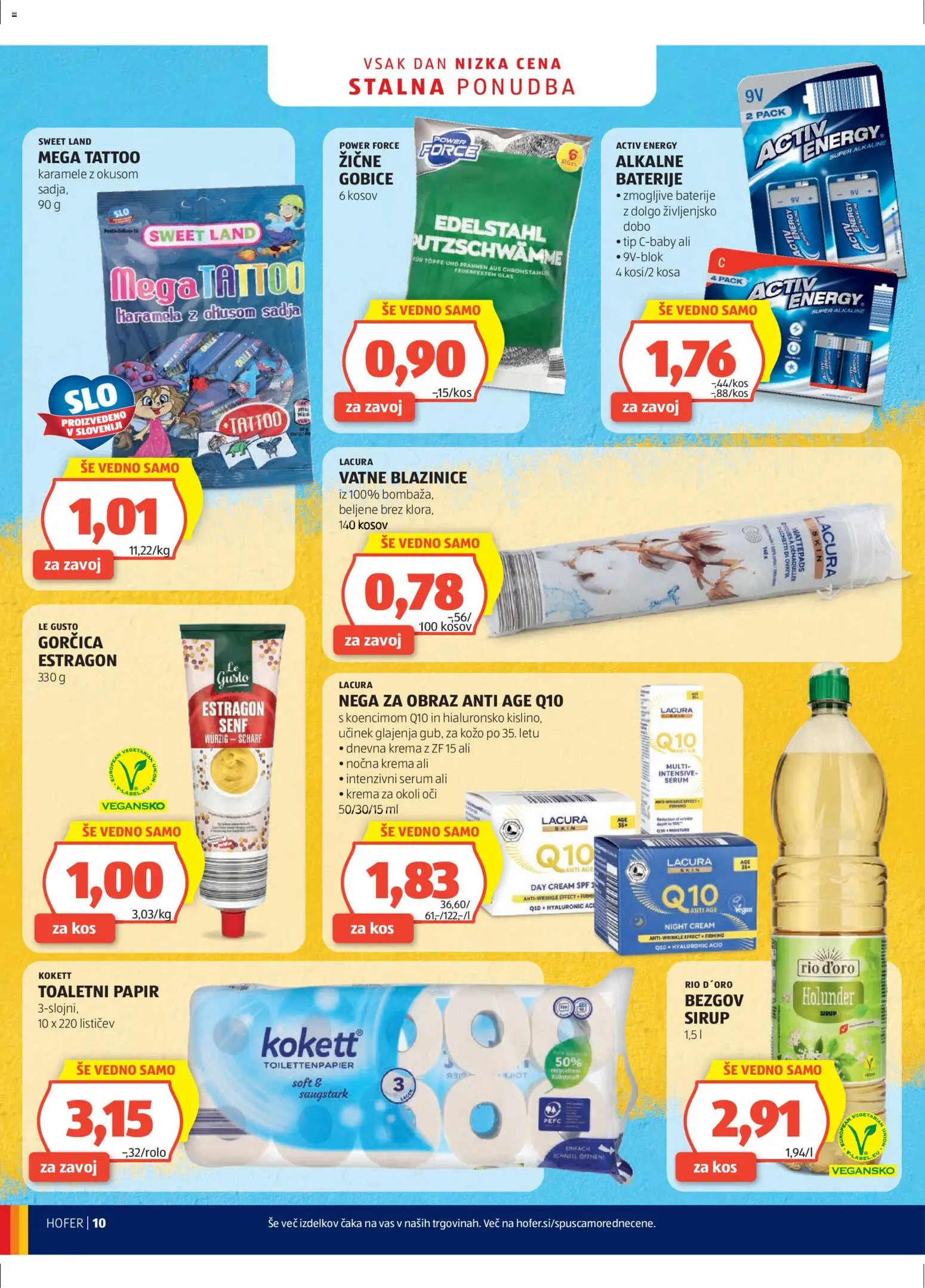 Hofer SI katalog | vrijedi od 25.02.2026 | Stranica: 10 | Proizvodi: Noćna krema, Krema, Sirup, Karamela