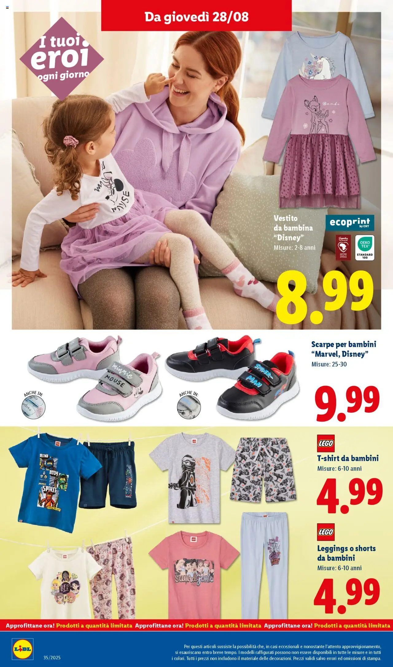 Volantino Lidl del 25.08.2025 | Pagina: 44 | Prodotti: Leggings, Scarpe, Vestito, Mouse
