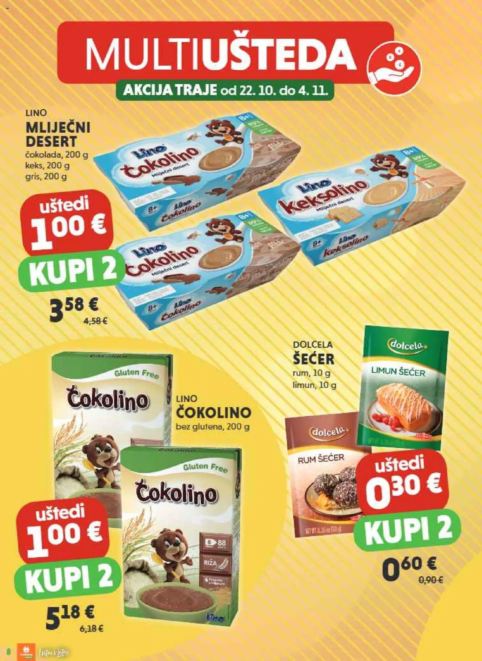 Studenac katalog | vrijedi od 22.10.2025 | Stranica: 8 | Proizvodi: Riža, Šećer, Limun, Čokolino