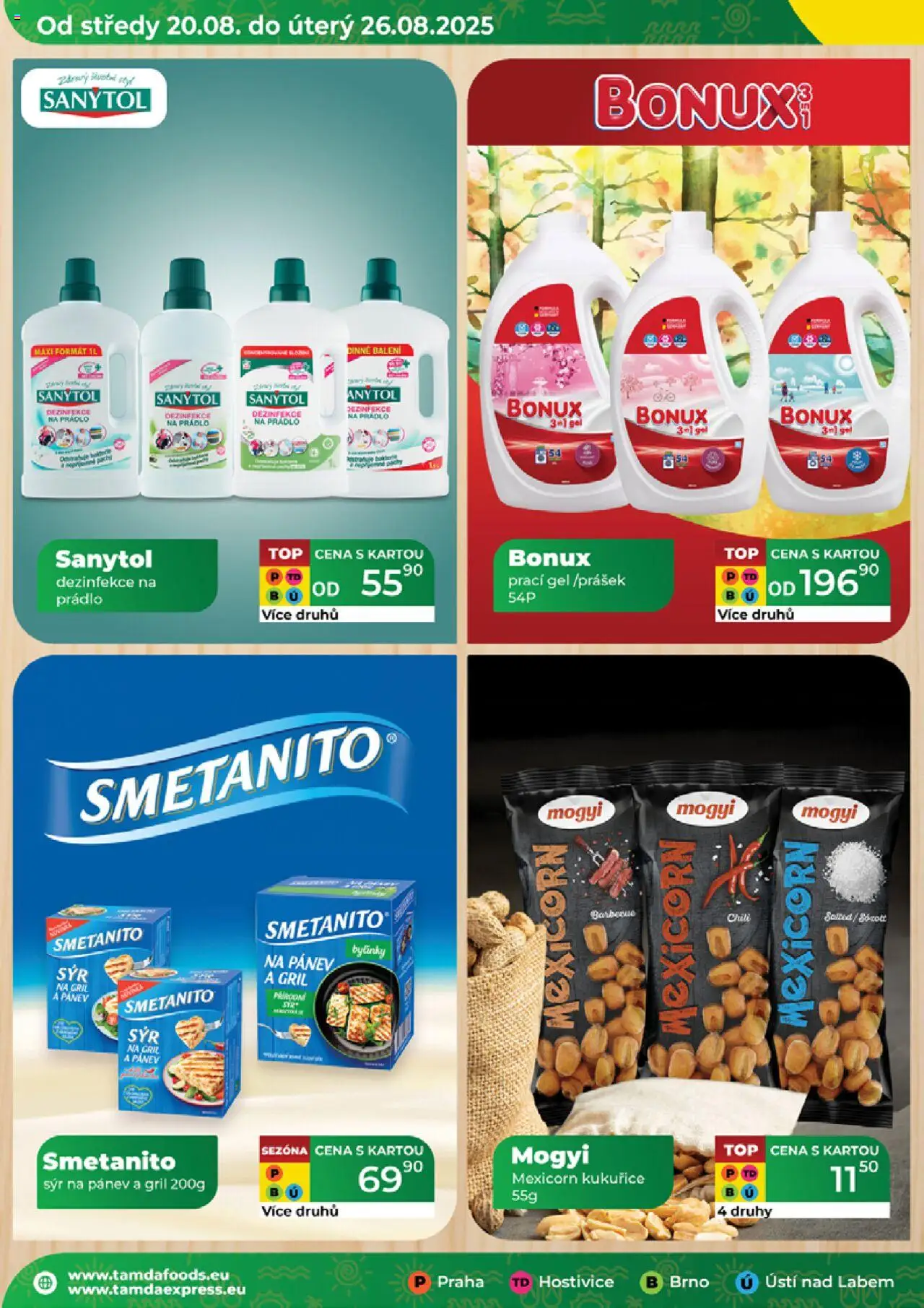 Tamda Foods leták od 20.08.2025 | Strana: 22 | Produkty: Prací gel, Sýr na pánev, Dezinfekce na prádlo, Sanytol