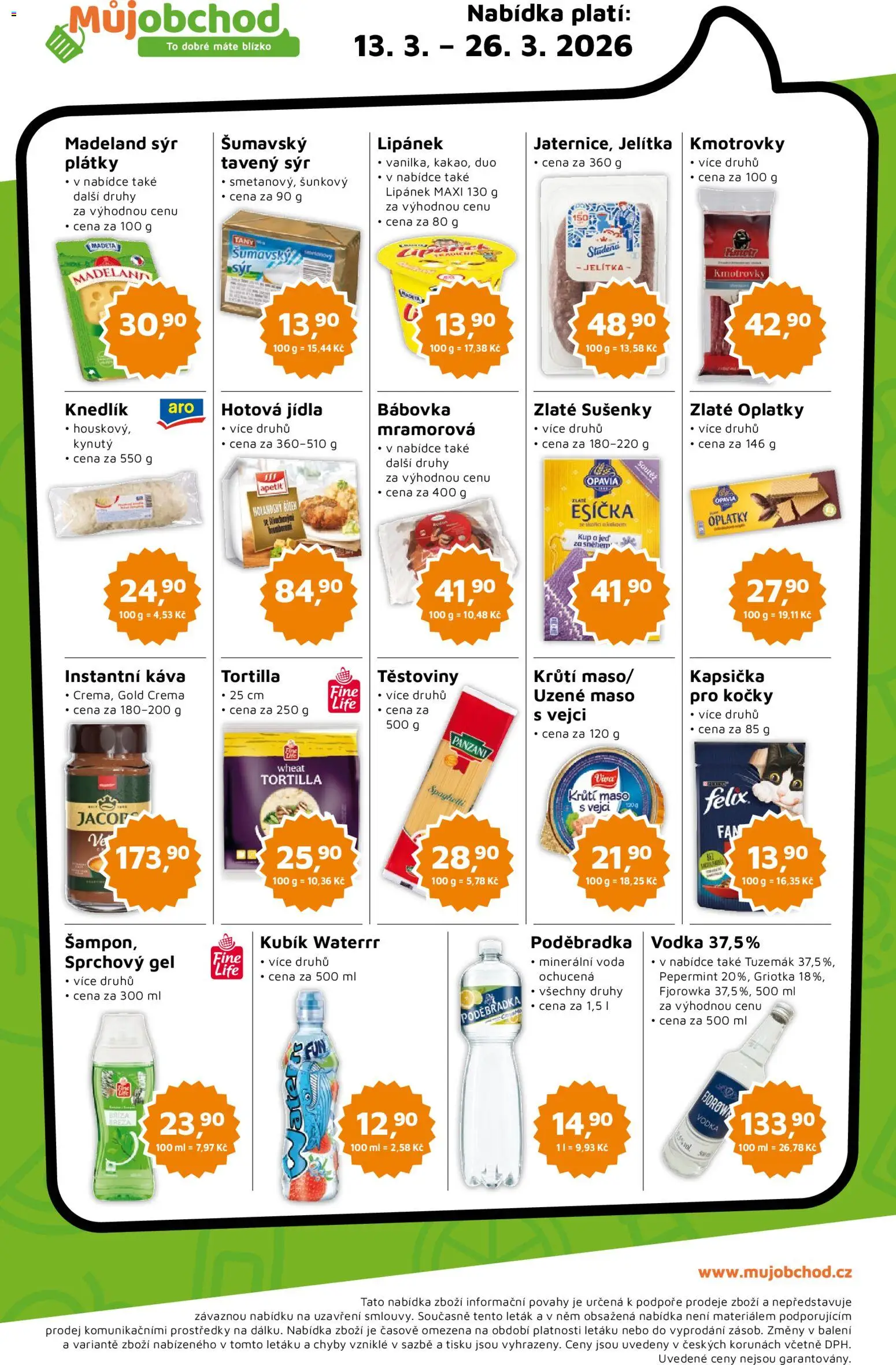 Můj obchod leták od 13.03.2026 | Strana: 2 | Produkty: Uzené maso, Voda, Maso, Sušenky