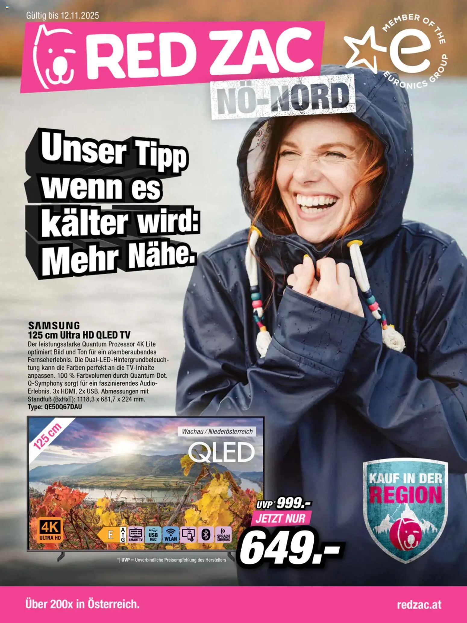 RED ZAC NÖ-Nord gültig ab 27.10.2025 | Seite: 1 | Produkte: TV, Audio, Samsung