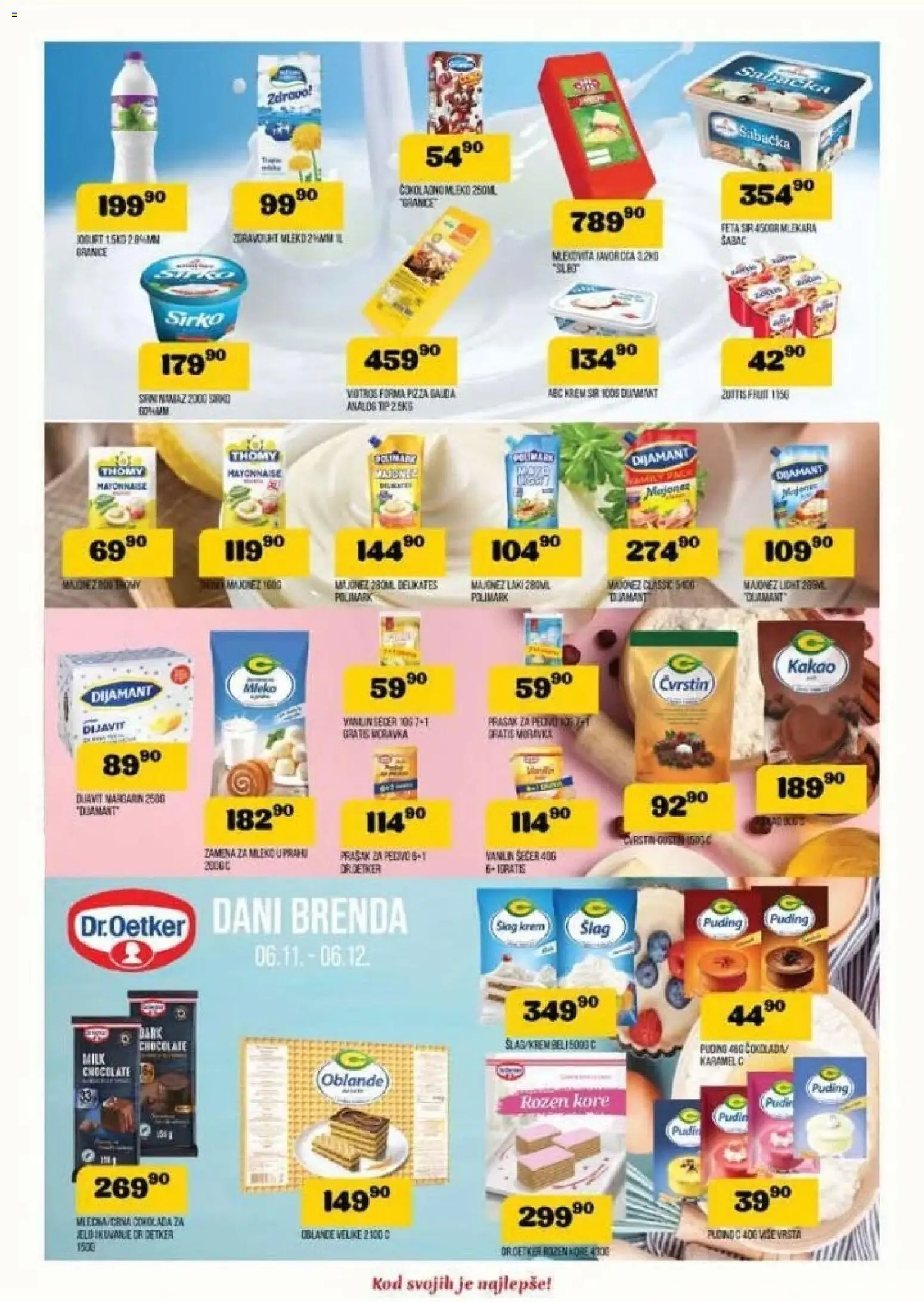 VP Dima katalog - važi od 20.11.2025 | Strana: 6 | Proizvode: Feta sir, Šlag, Puding, Sir