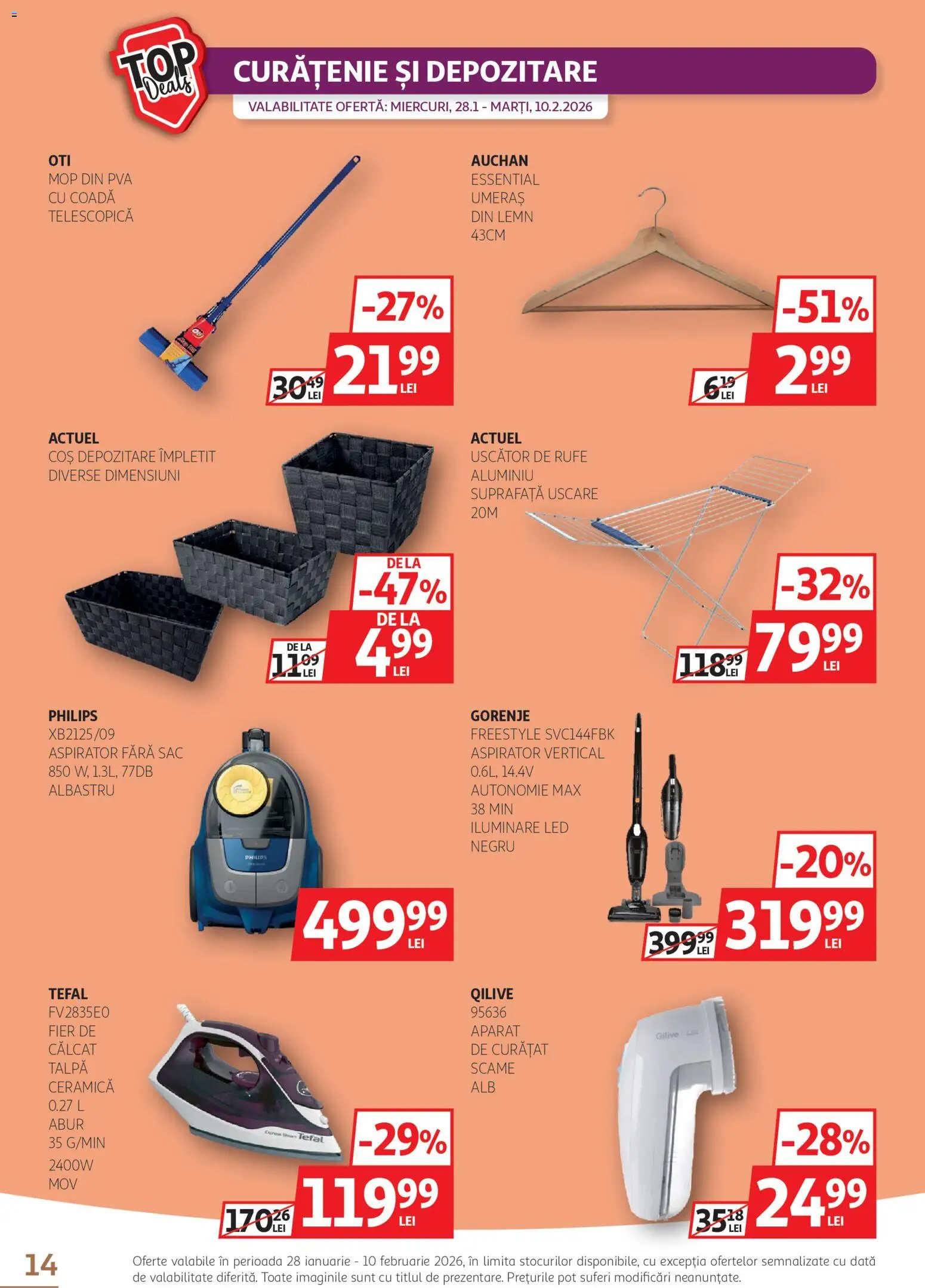 Noul catalog Auchan – valabil de la 28.01.2026 | Pagină: 14 | Produse: Enginar, Coș, Babak, Umeraș