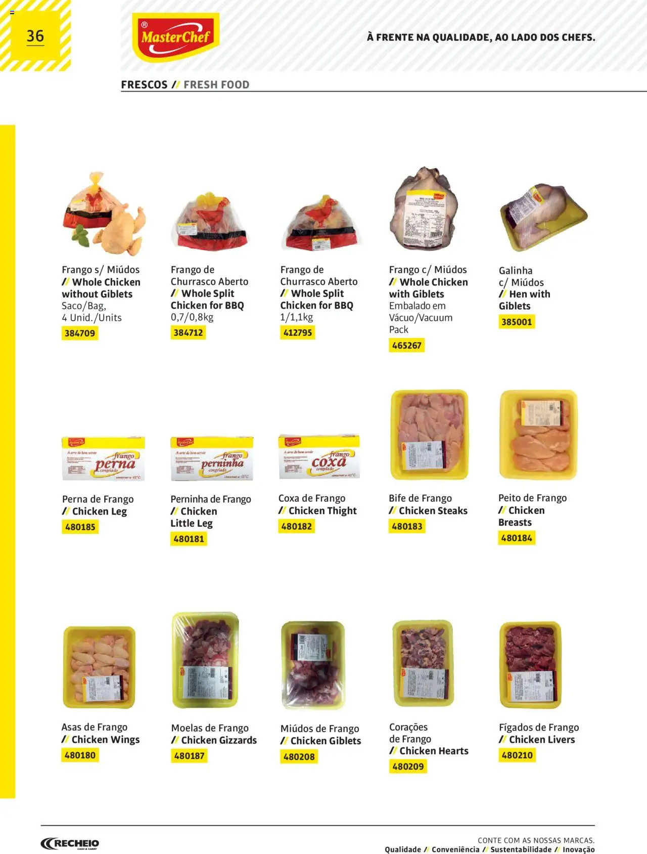 Recheio AS NOSSAS MARCAS │ válido de 19.12.2023 | Página: 36 | Produtos: Asas de frango, Peito de frango, Frango, Moelas