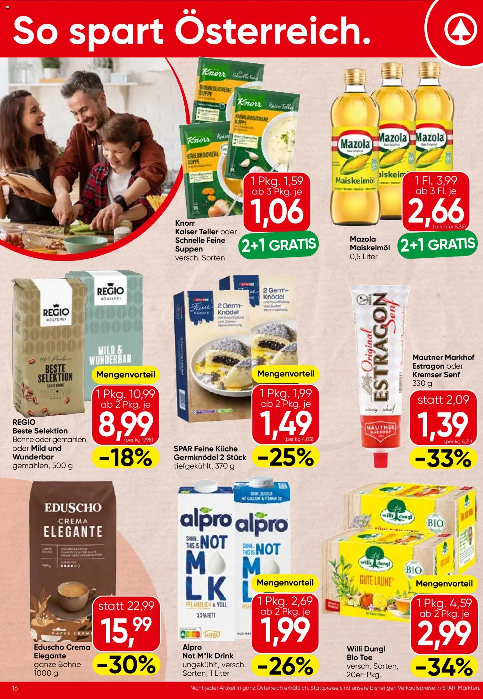 Spar Flugblatt - Oberösterreich gültig ab 20.11.2025 | Seite: 16 | Produkte: Tee