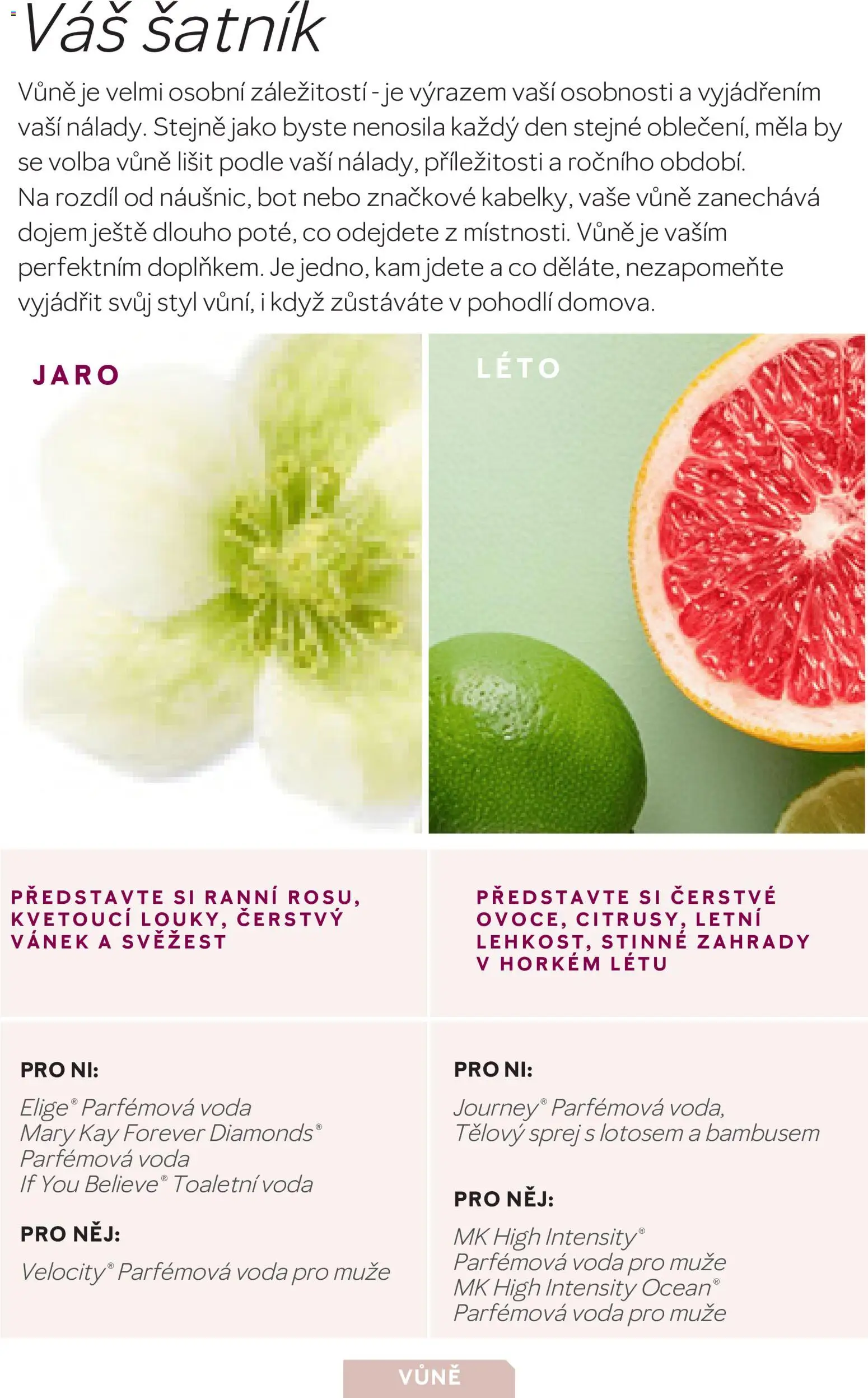 Mary Kay katalog - Vůně od 27.04.2026 | Strana: 8 | Produkty: Voda, Toaletní voda