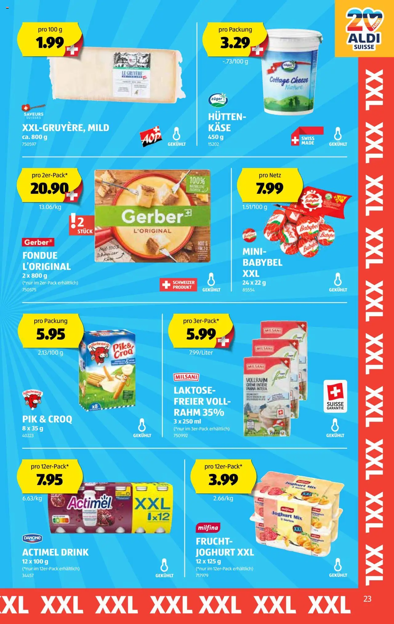 Aldi Aktionen – gültig ab 25.09.2025 | Seite: 24 | Produkte: Actimel, Käse, Joghurt, Fondue